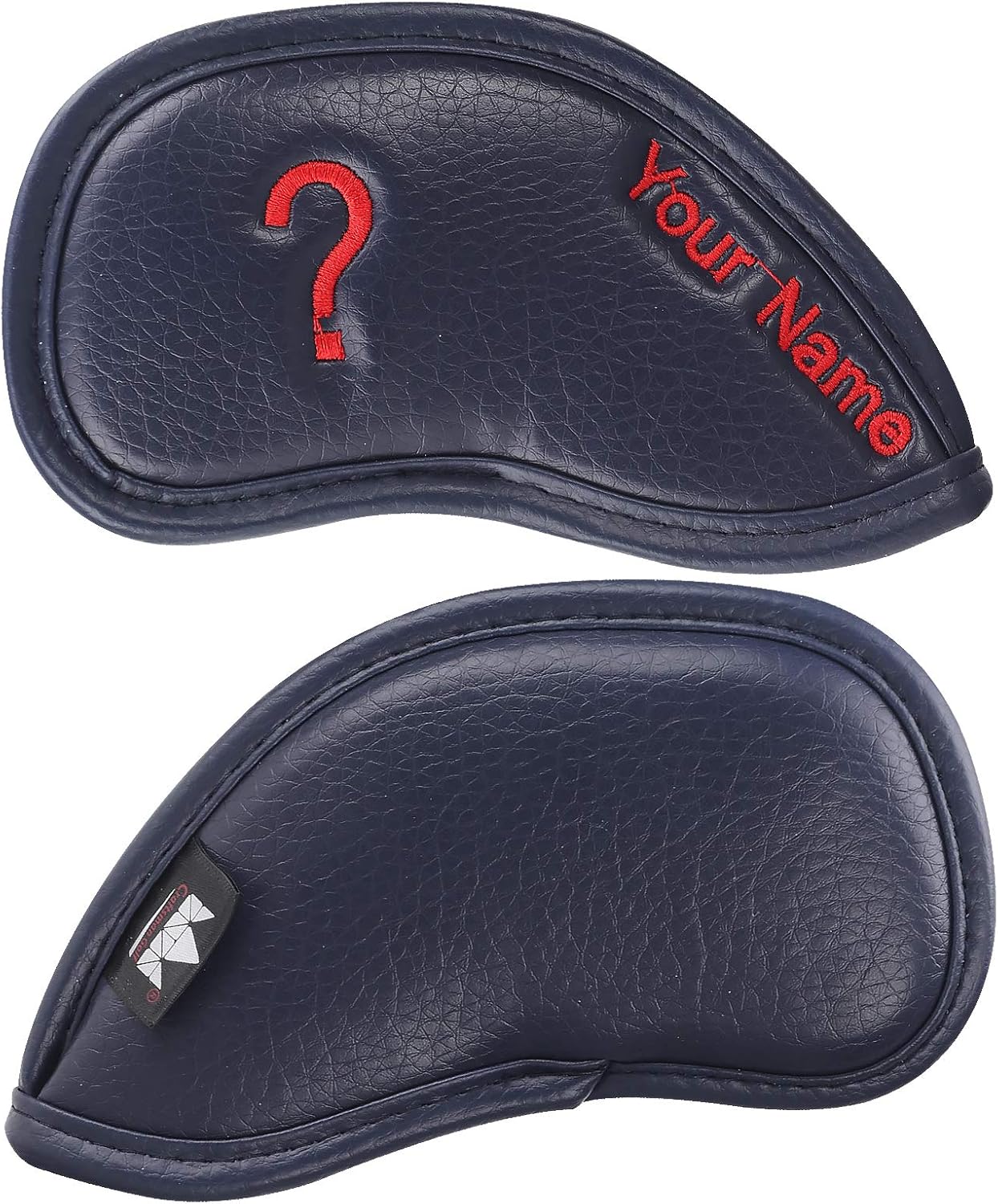 CRAFTSMAN GOLF 12pcs or 1pc Thick Synthetic Leather Golf Iron Head Covers Set Headcover Fit All Brands Callaway Ping Taylormade Cobra Etc. Also Custom Name