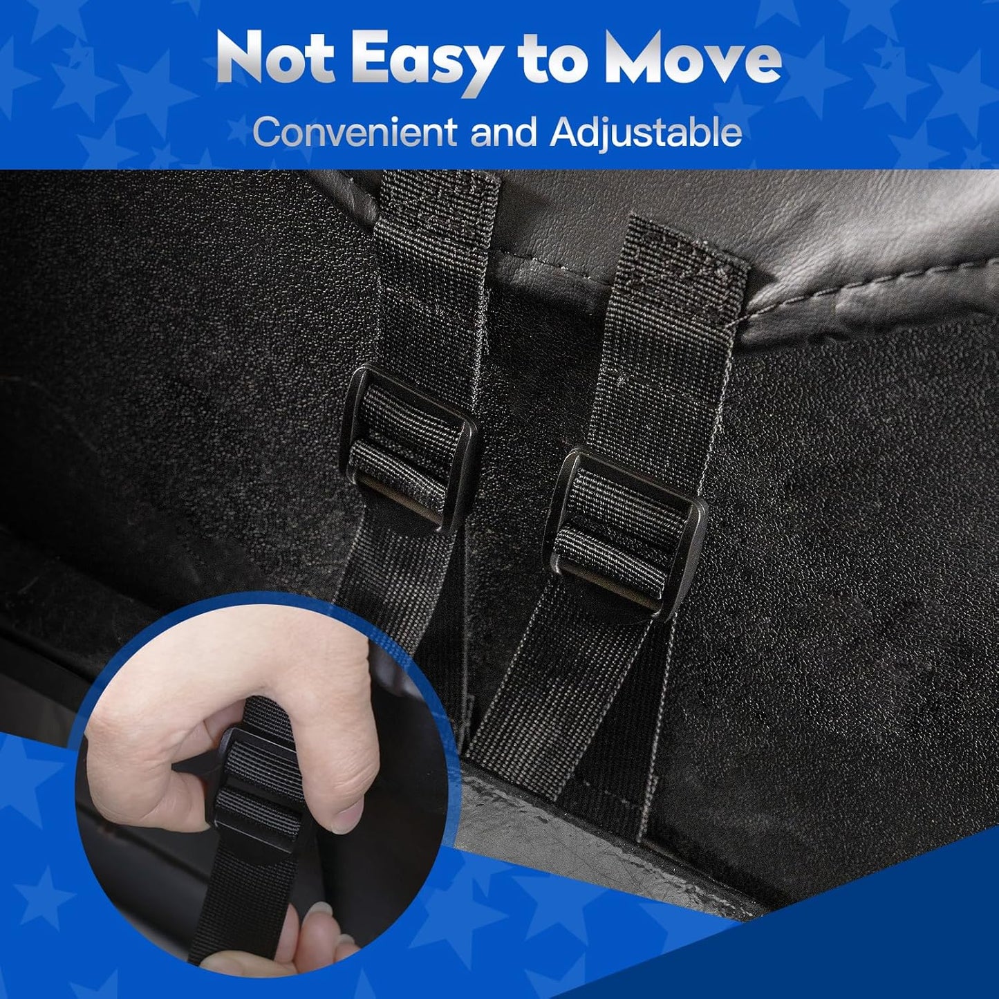 NOKINS Golf Cart Seat Covers Fit Club Car Precedent/DS/EZGO RXV/TXT/Yamaha Drive Aftermarket Standard Rear Seat Cushion, No Stapler, Multiple Colors&Breathable (White&Black)