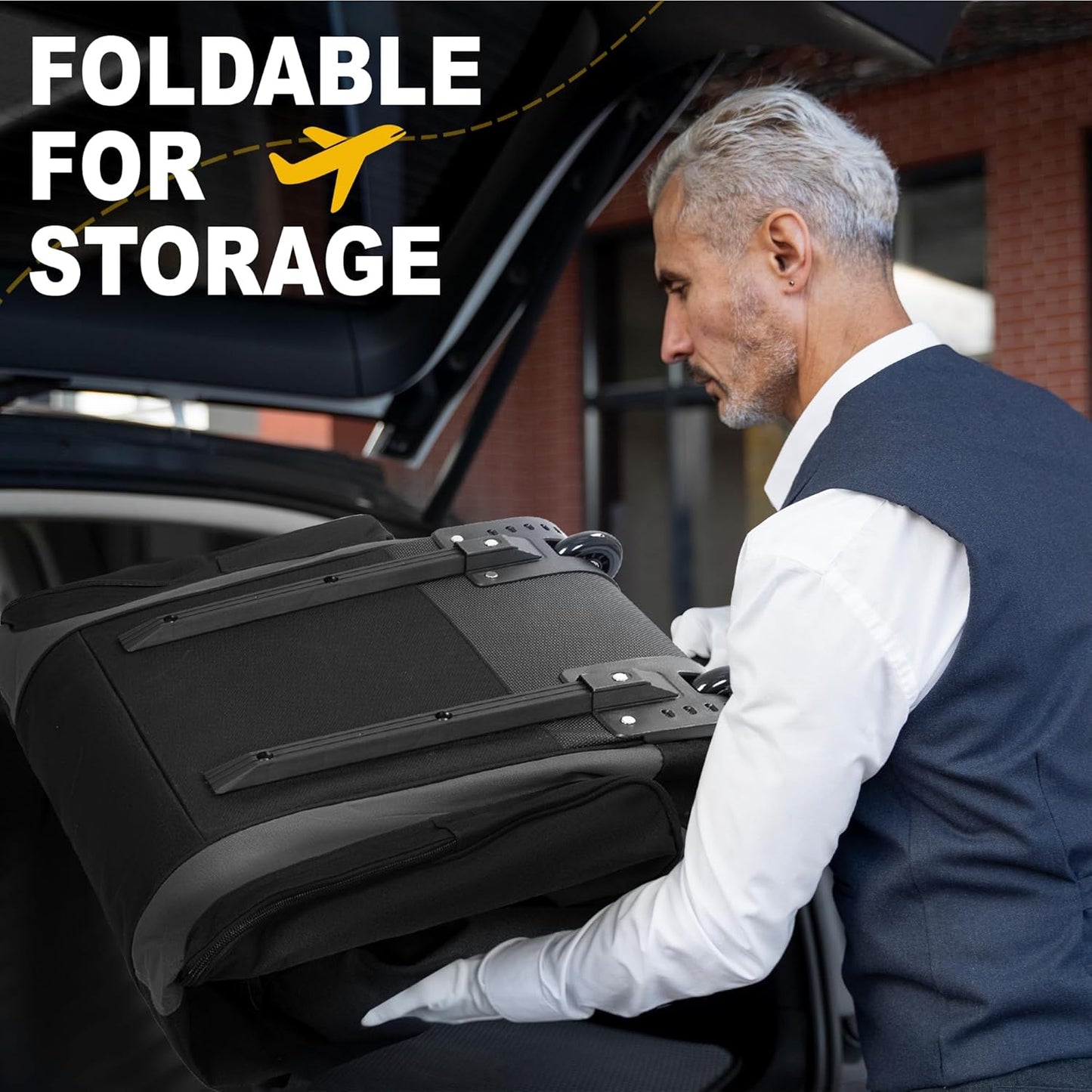 Soft-Sided Golf Travel Bags for Airlines with Wheels, Golf Club Travel Covers 900D Wear-Resistant Oxford, Waterproof, Universal Size