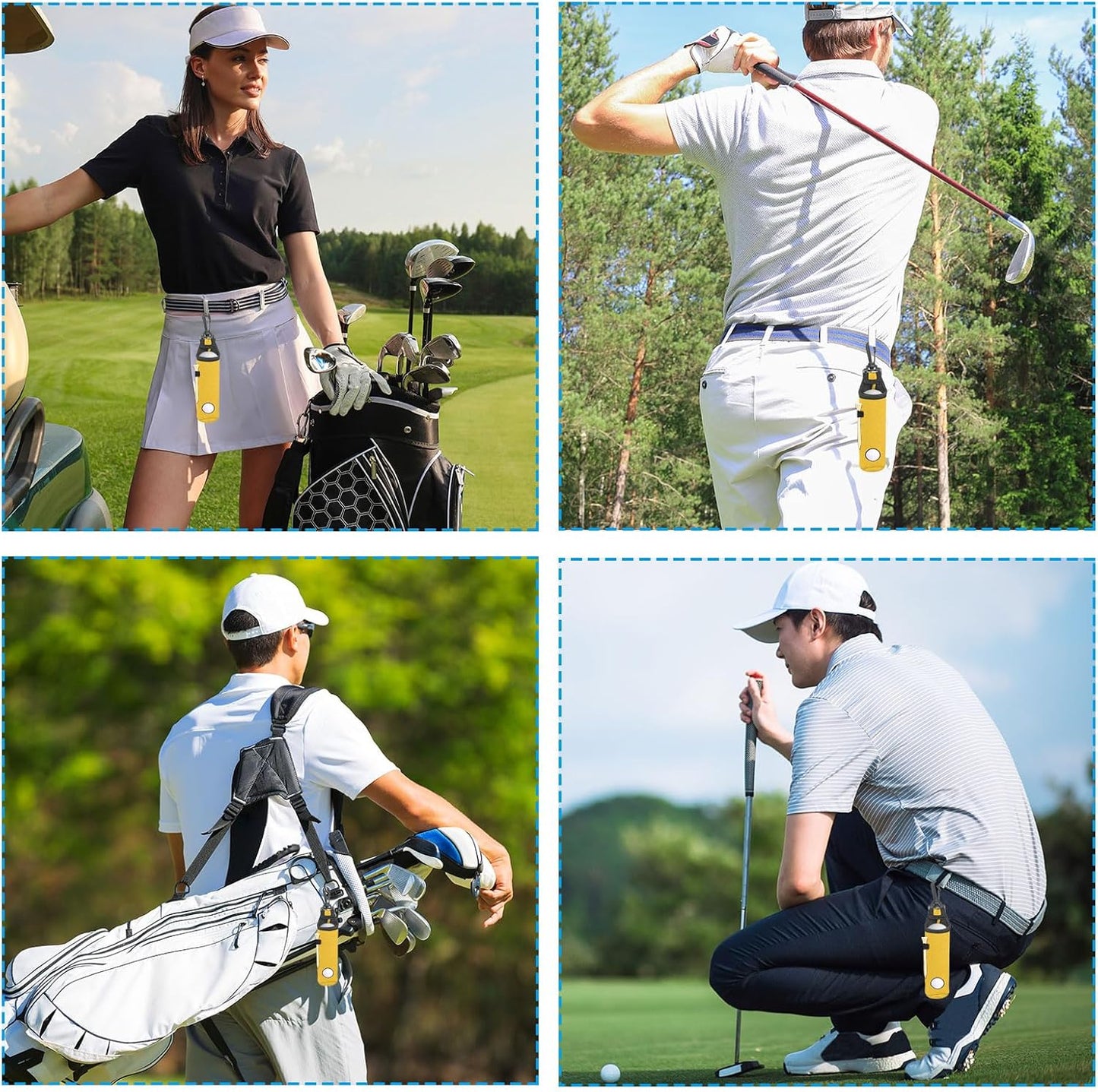 PATIKIL Golf Ball Carry Bag, Golf Tee Holder Pouch Portable Neoprene Golf Ball Holder with Clip for Men and Women Storage Gifts