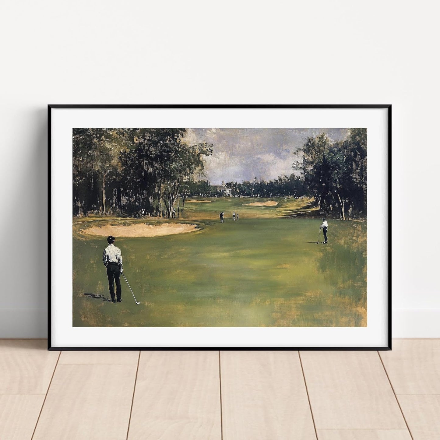 Vintage Golf Course Premium Giclee Fine Art Prints - Antique Style Golf Course Painting Posters, Golf Wall Art, Aesthetic Golfing Poster for Home Office Decor, Ready to Frame