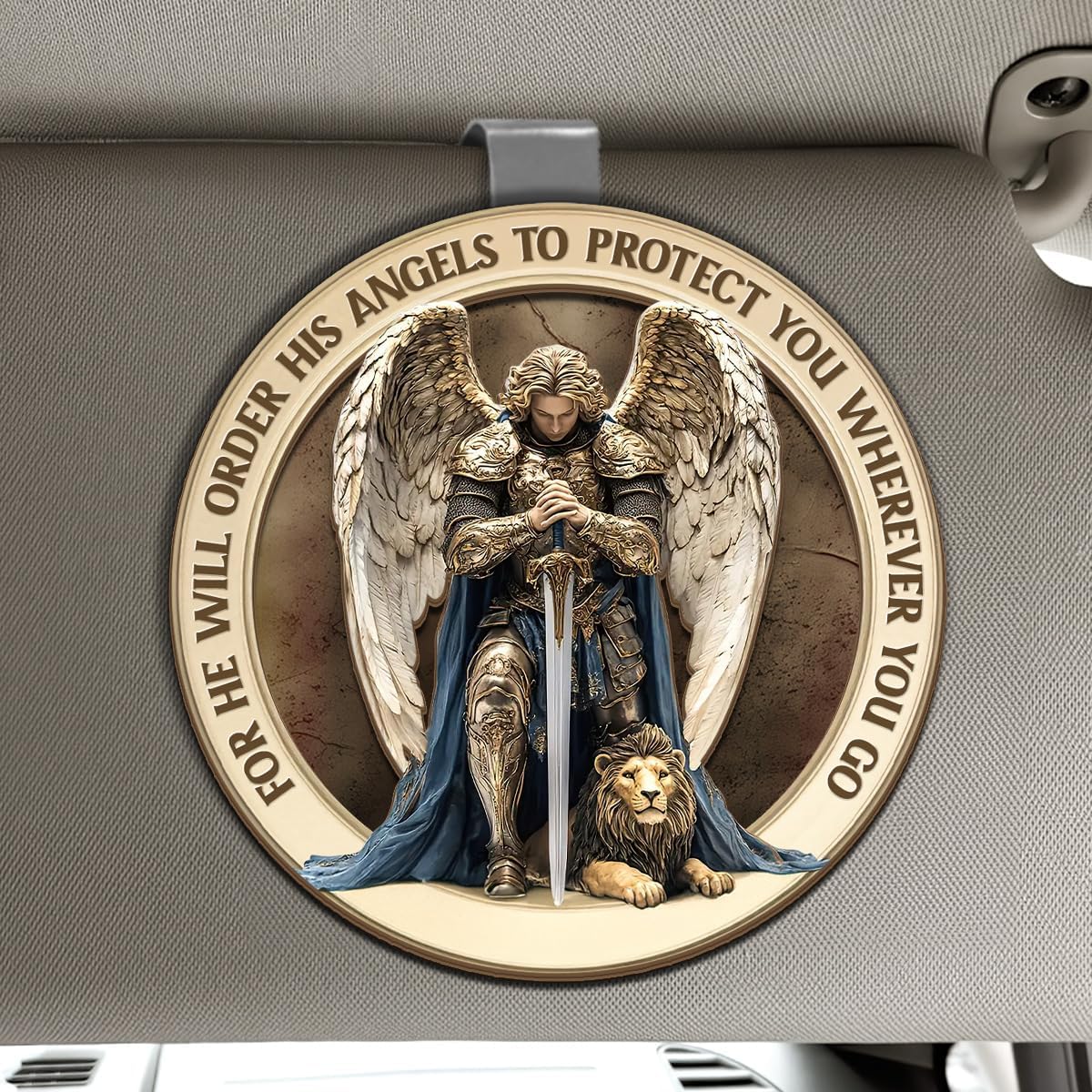 Jesuspirit Personalized Car Visor Clip – Guardian Angel Visor Clip, Our Lady of Guadalupe, Christian Car Accessories, New Driver & Religious Gifts (Protect You Wherever You Go)