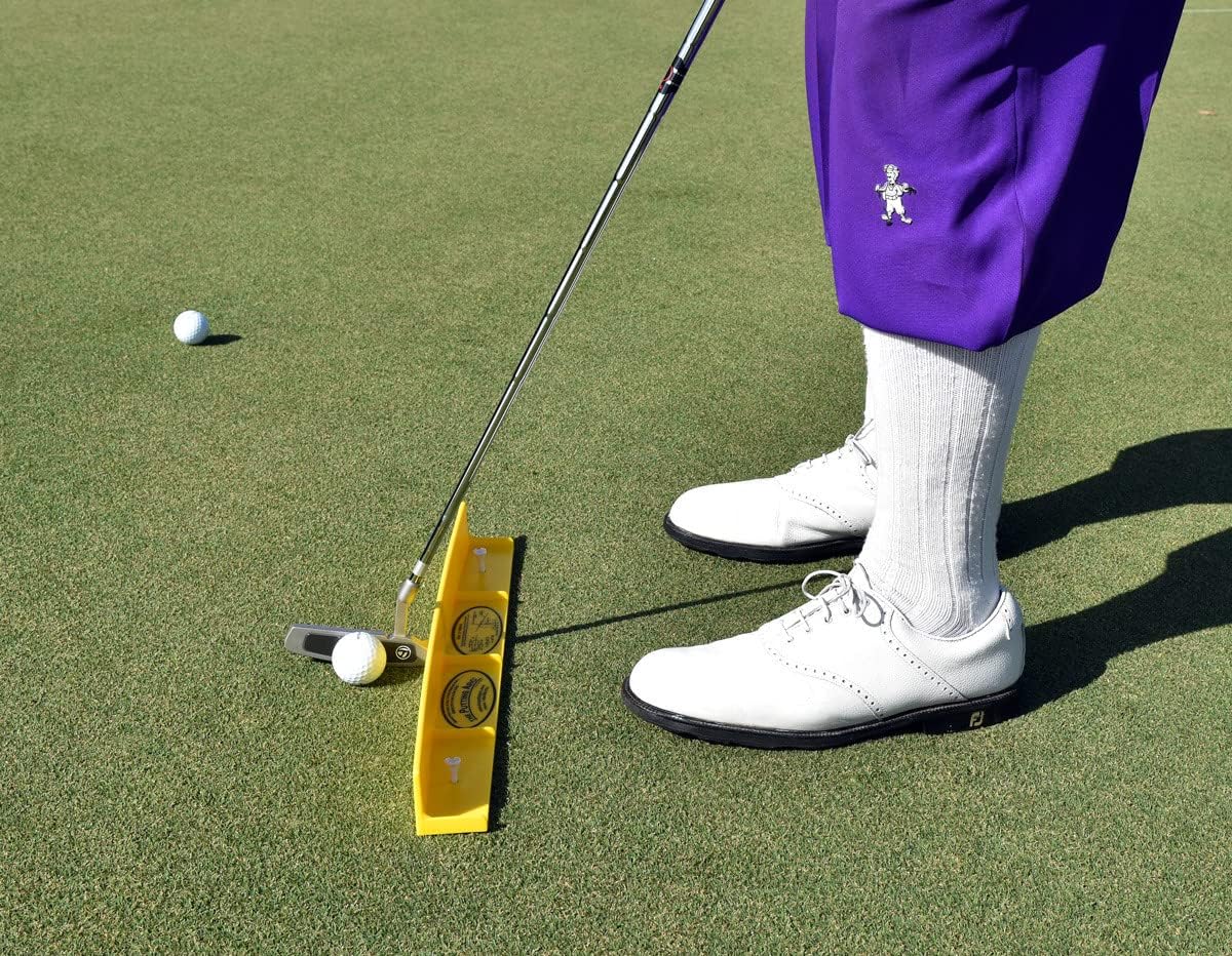 The Putting Arc - T3 Model - Golf Training Aid Used to Perfect Your Putting and Reduce Your Score! - Practice and Master Your Putting Fundamentals! - Golden Yellow
