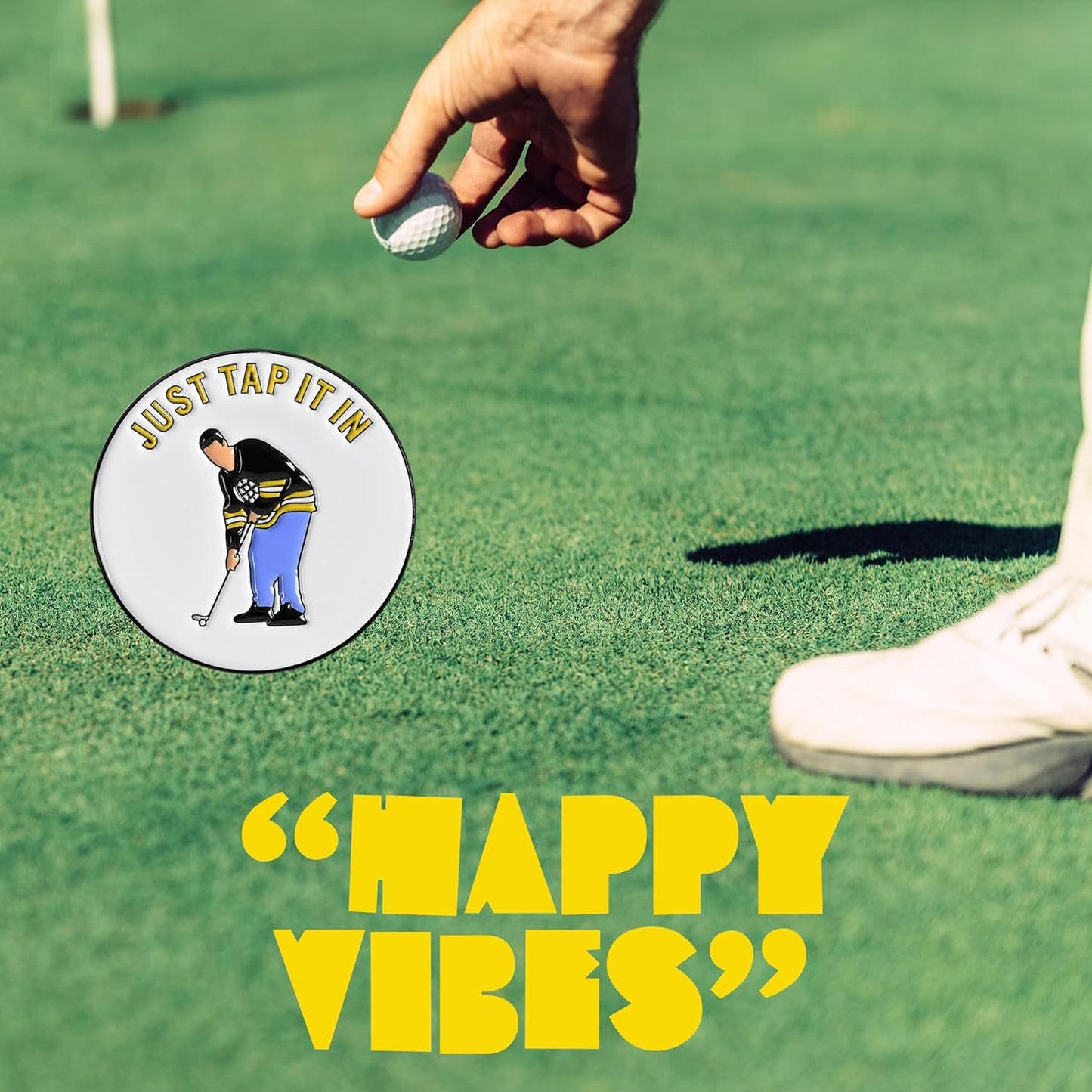 ZEETY Funny Golf Ball Marker with Magnetic Hat Clip – Golf Accessories for Men and Women, Great Golf Gift for Players with Attitude