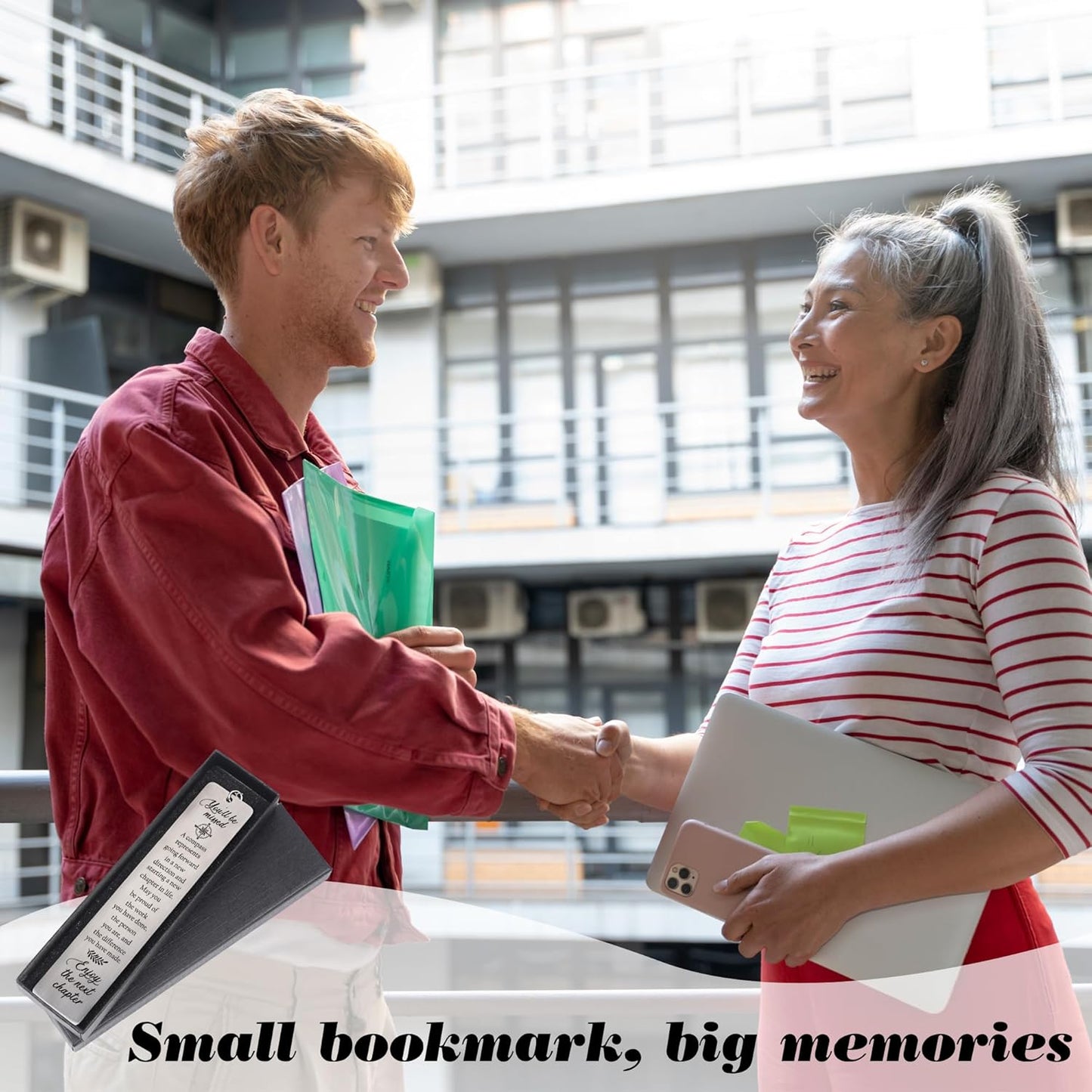 Coworker Leaving Gifts Bookmark for Women - Metal Farewell Book Marks with You’ll Be Missed Compass Quote, New Chapter Gift for Colleagues Teacher Boss Retirement and Promotion