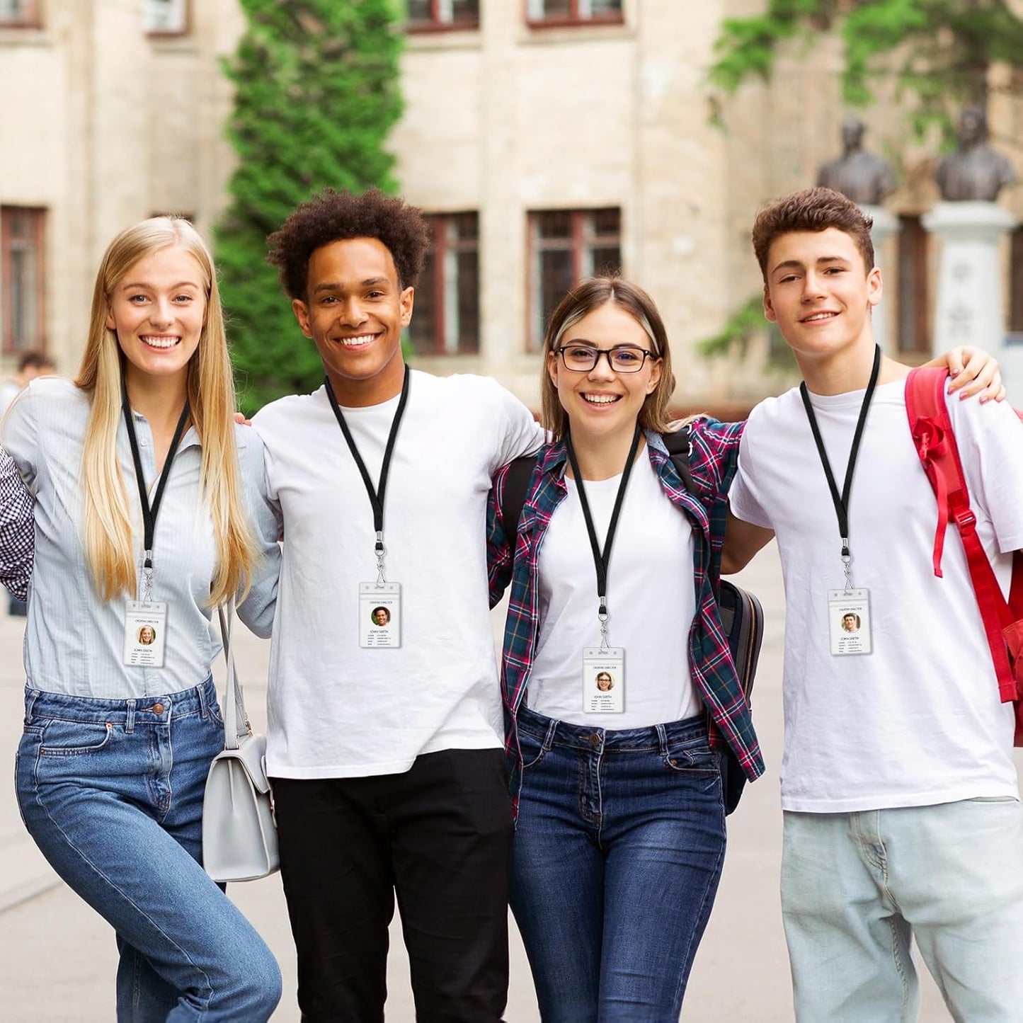 50 Pcs Breakaway Lanyard for Id Badges Lanyards Break Away Safety Lanyard Teacher Volunteer Student Team Lanyards for Keys (Black)