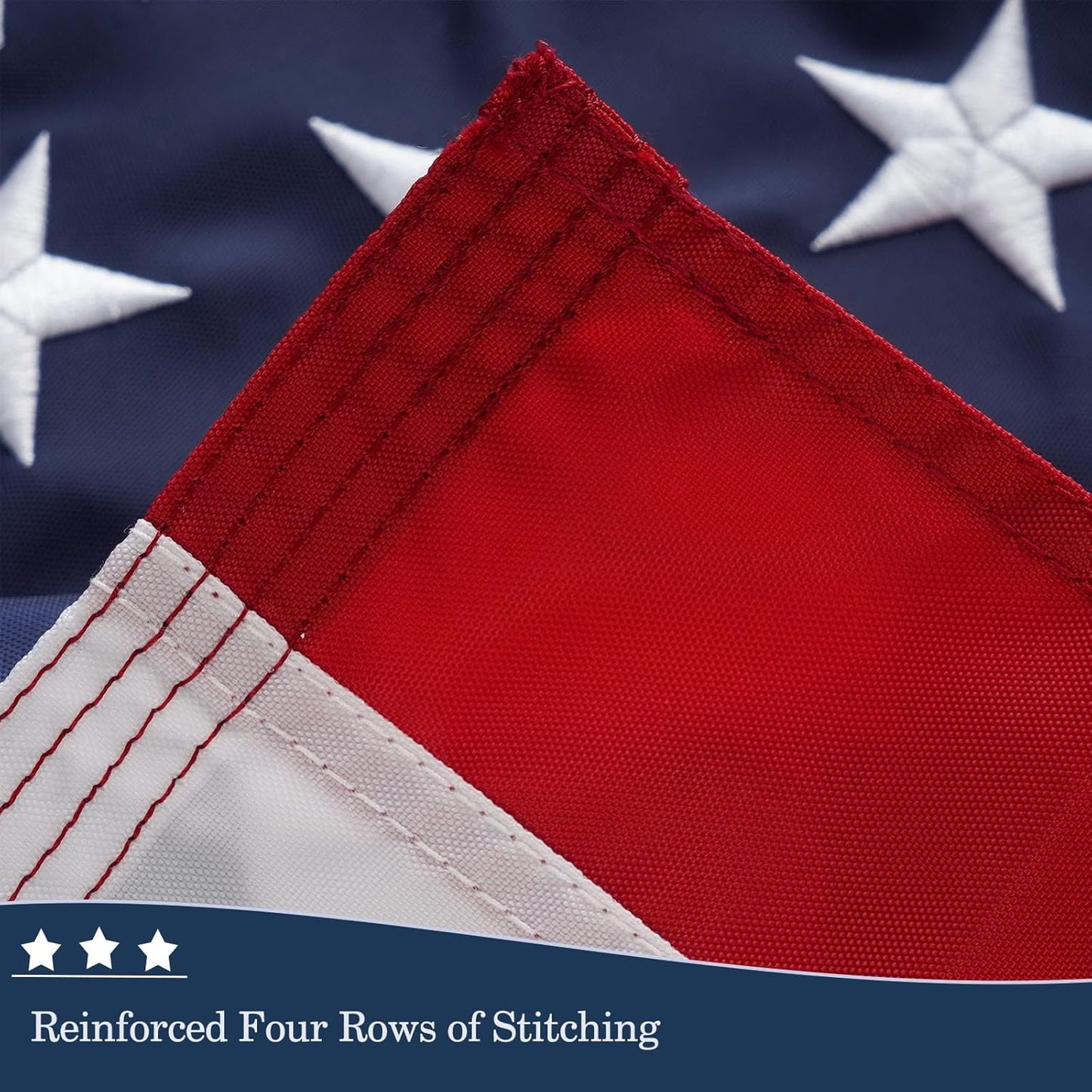 JRED American Flag Indestructible US Flag 4x6 Heavy Duty Outdoor USA 420d Nylon TearProof Flags for Outside High Wind All Weather Longest Lasting Embroidered Stars