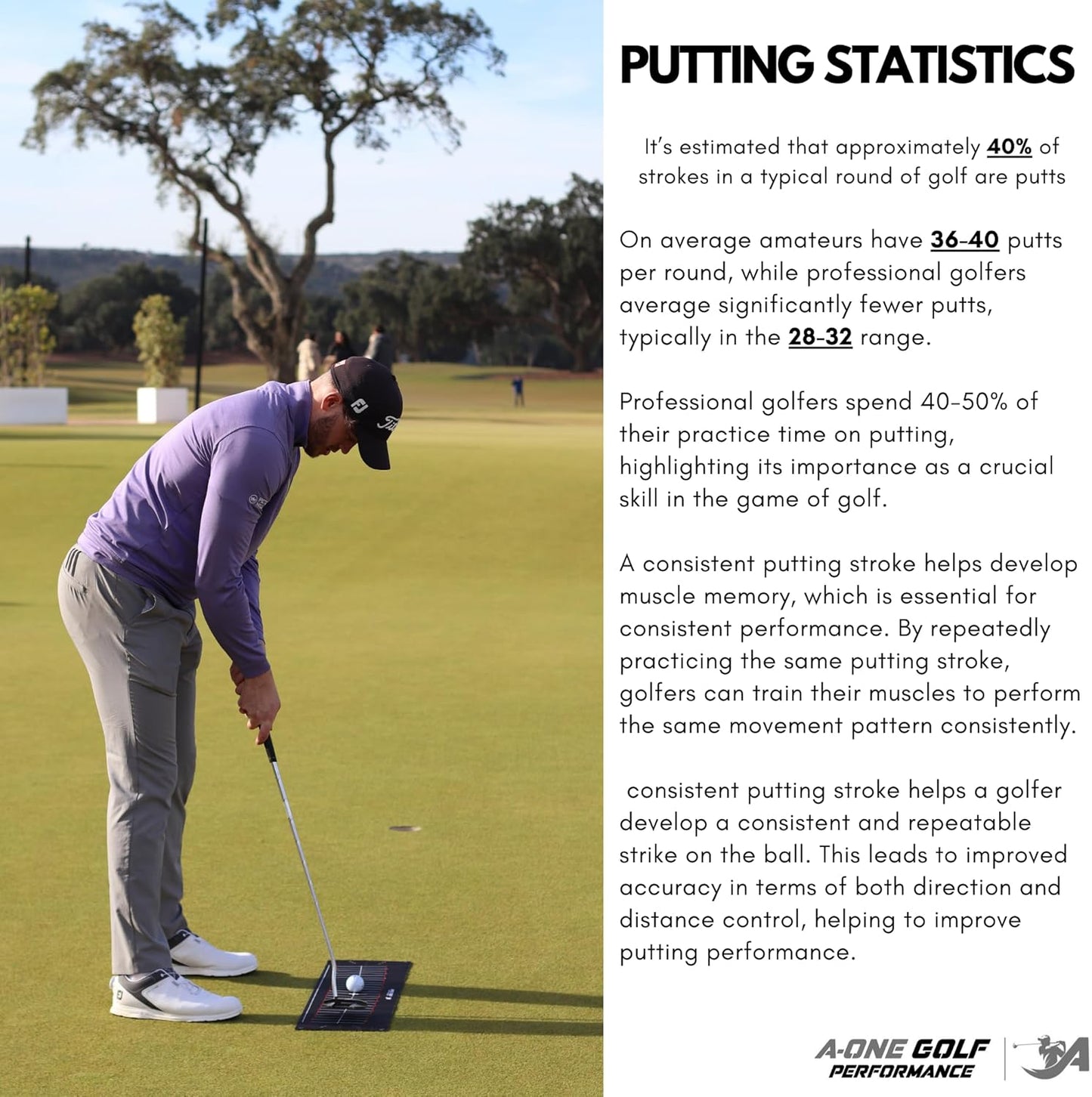 Golf Putting Practice Training aid,Perfect Perfect Practice Golf Putting mat, Tour aim Golf Alignment Golf Training aid, Putting Golf Set with Putting arc