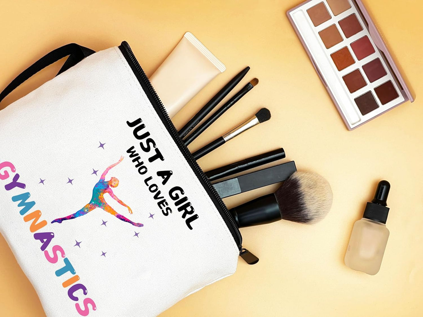 Gymnastics Cosmetic Bag, Travel & Daily Use, Gymnastics Theme, Multifunctional Makeup Bag, Gift for Girls & Women
