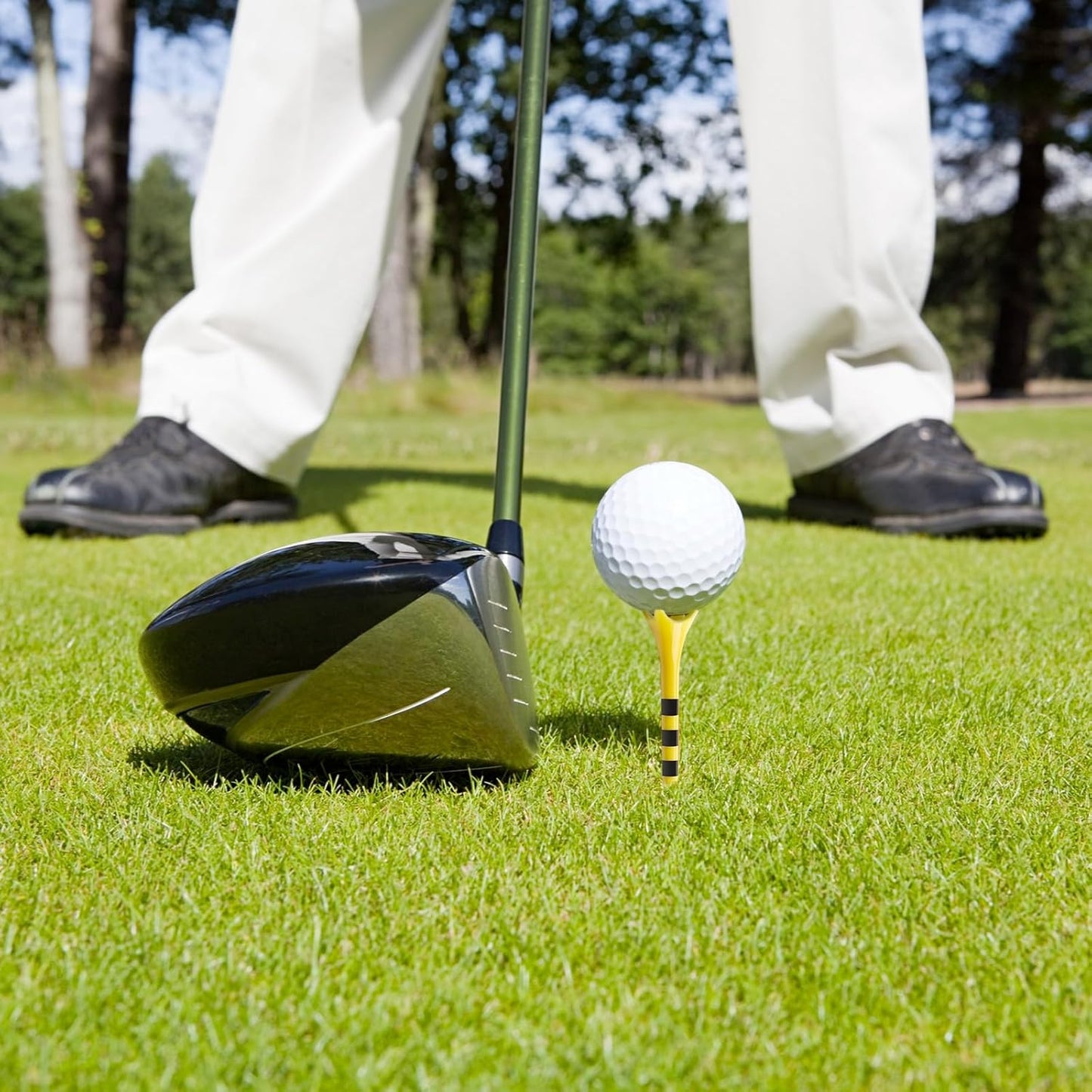 Professional Plastic Golf Tees 100 Pack (3-1/4" or 2-3/4"), Enhanced Durability & Stability, Engineered to Minimize Friction and Side Spin