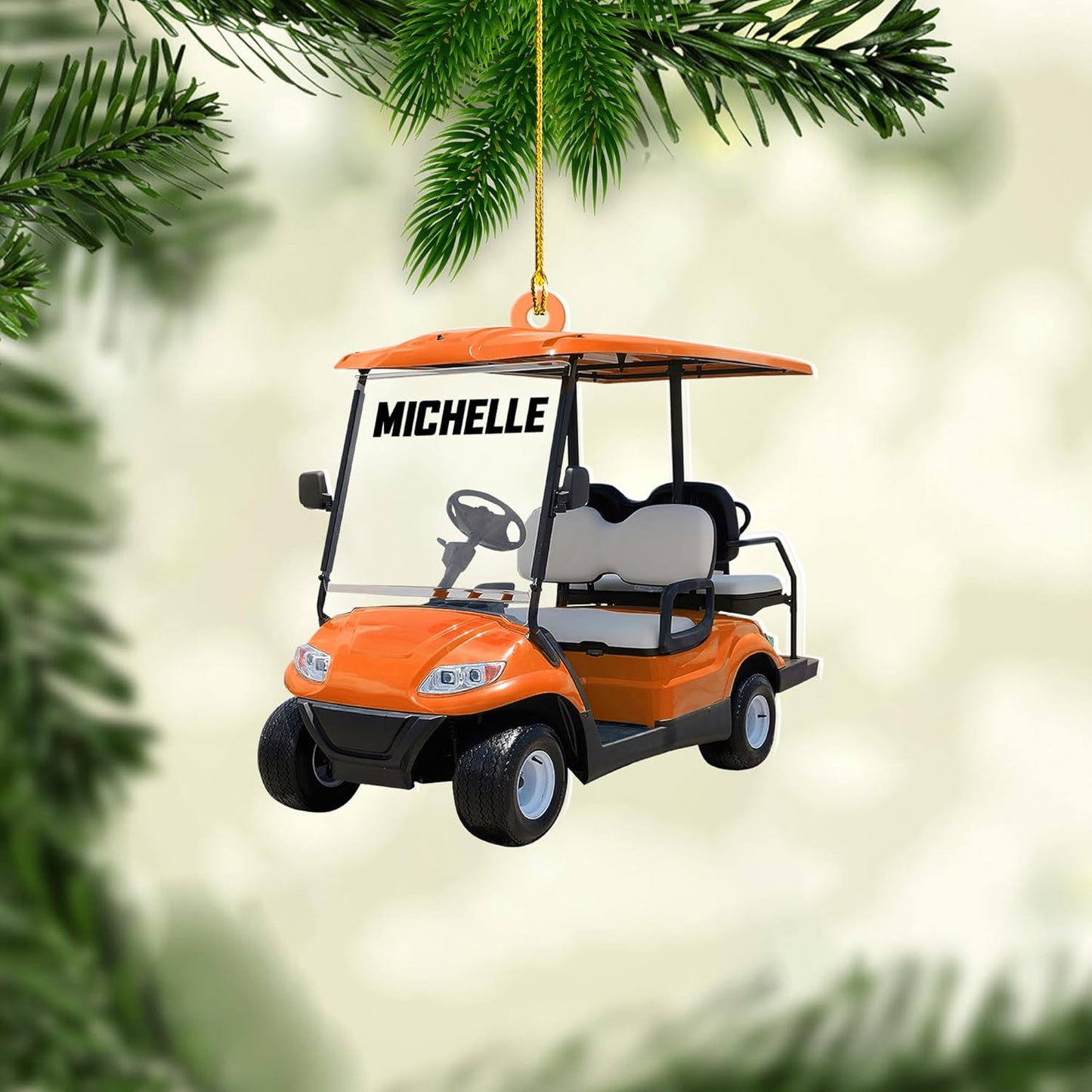 Personalized Golf Ornaments for Christmas Tree 2025 Custom Golf Christmas Ornament Golfing Bag Ornament Sports Golf Cart Ornaments Gift for Golfer Bag Golfing Lovers Hanging Decoration (G17)