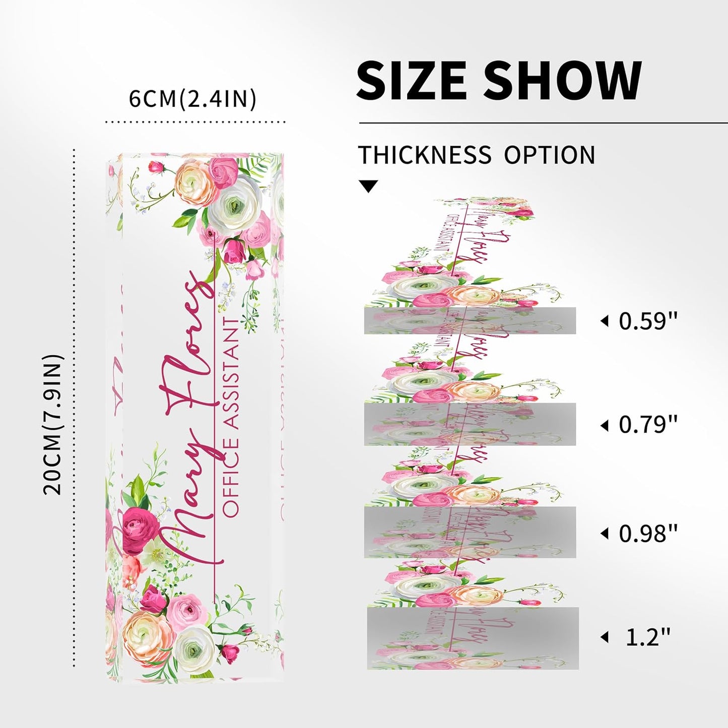 Name Plate for Desk, Desk Name Plate Personalized Office Desk Decor for Women & Men, Custom Gifts for Boss, Manager, Teacher, Nurse, Doctor, Lawyer, Employee Appreciation Gifts