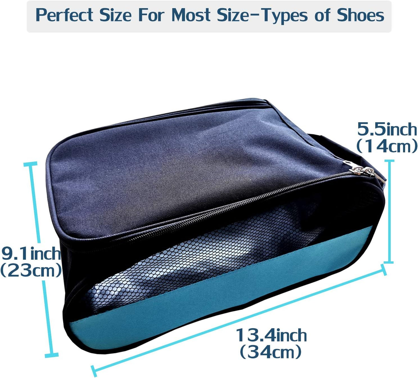 Golf Shoes Bag, Golf Shoe Bag Men, Travel Shoes Bags Zippered Sport Shoes Bag (Sky-Blue)
