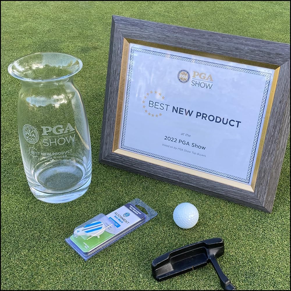 Putting Alignment Aid Tool - Golf Ball Marker - Rotate to Aim - Golf Gift Accessory for Men & Women Golfers - USGA Compliant
