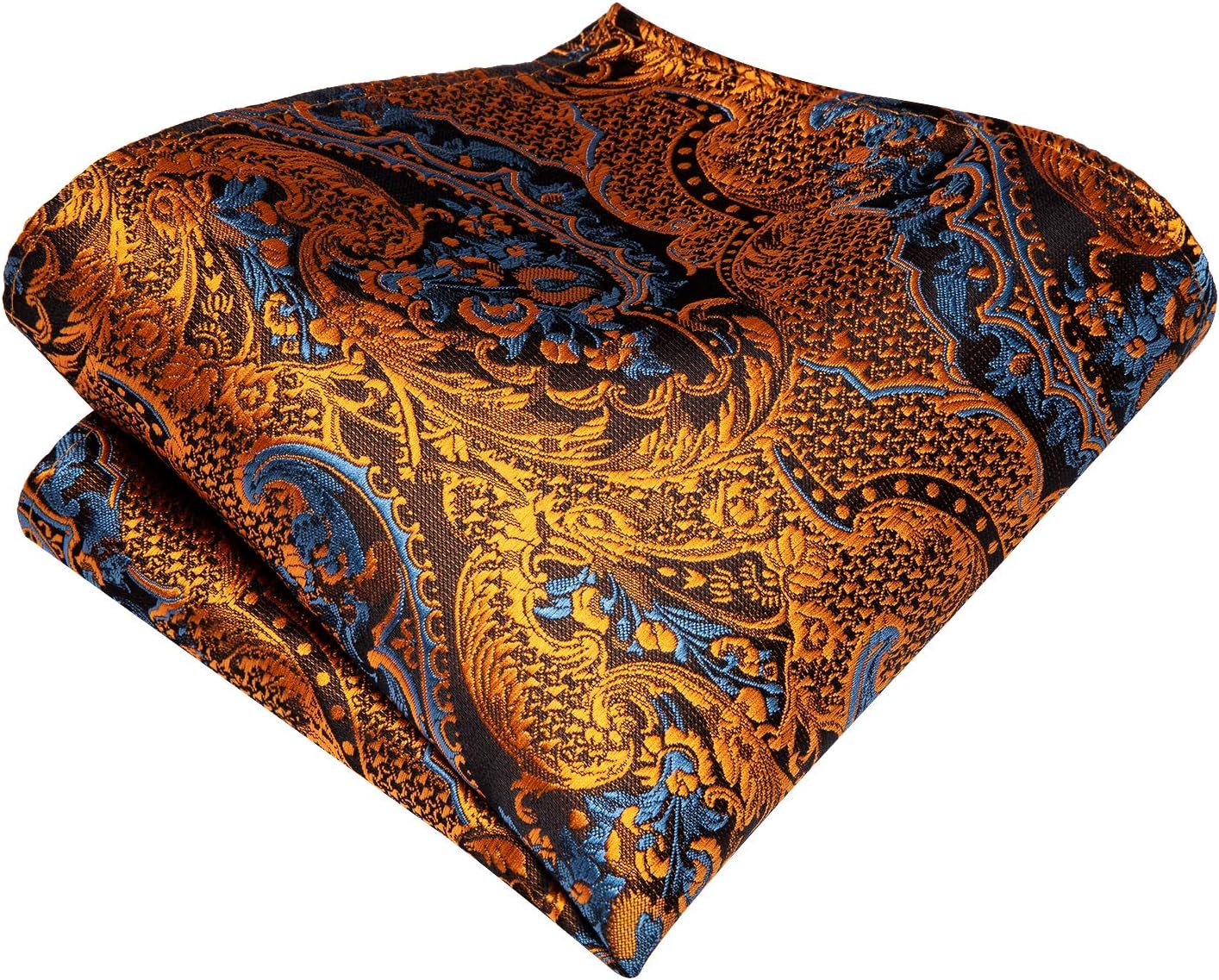 Hi-Tie Men 63inches Tie Set Extra Long Necktie Paisley Tie Pocket Suqare Cufflinks Big and Tall Men Tie