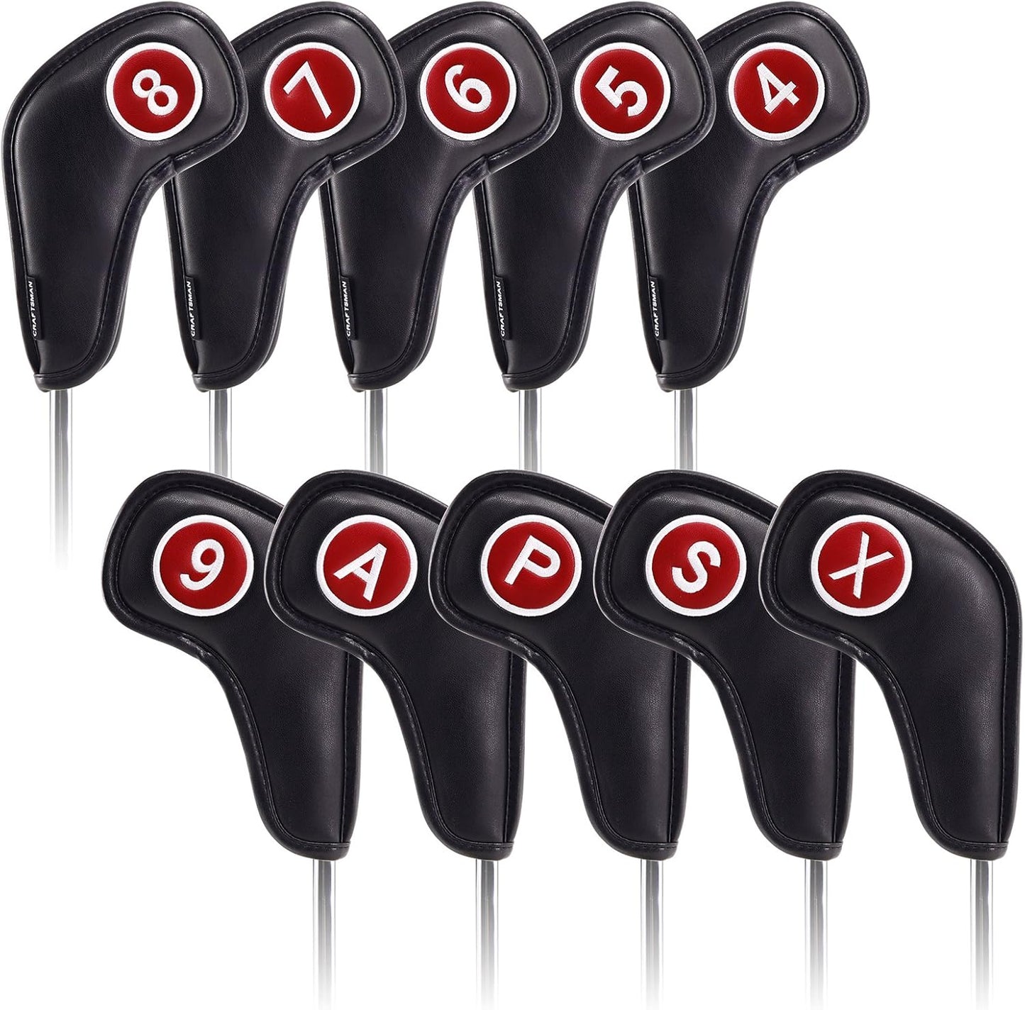 Craftsman Golf Magnetic Iron Headcovers Protective Cover with Large No. Available for Customize Name