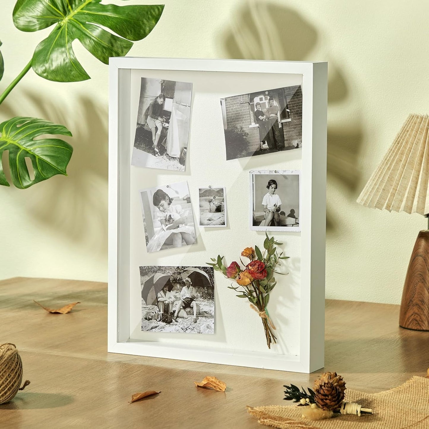 12x16 Shadow Box Display Case Picture Frame with Soft Linen Back, Large Deep Black Shadow Box 12x16 for Flowers Medal Display Case Jersey pet Graduation Memorabilia Baby Ltems Crafts Photos