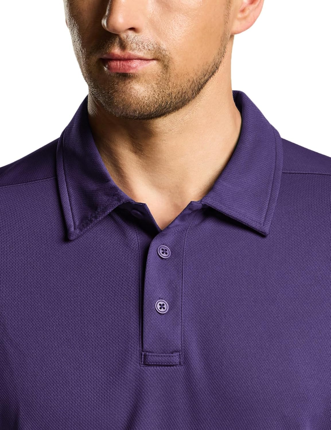 CQR Men's Polo Shirt, Long Sleeve Tactical Shirts, Outdoor UPF 50+ Pique Shirt, Dry Fit Lightweight Golf Shirts