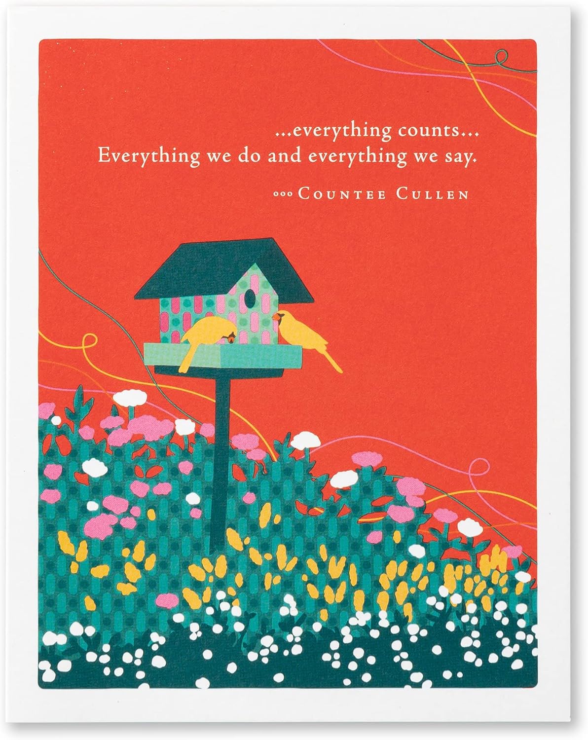 Compendium Positively Green 4-Pack of Thank You Cards – Blooms (Four Different Designs, One Card Each, with Envelopes)