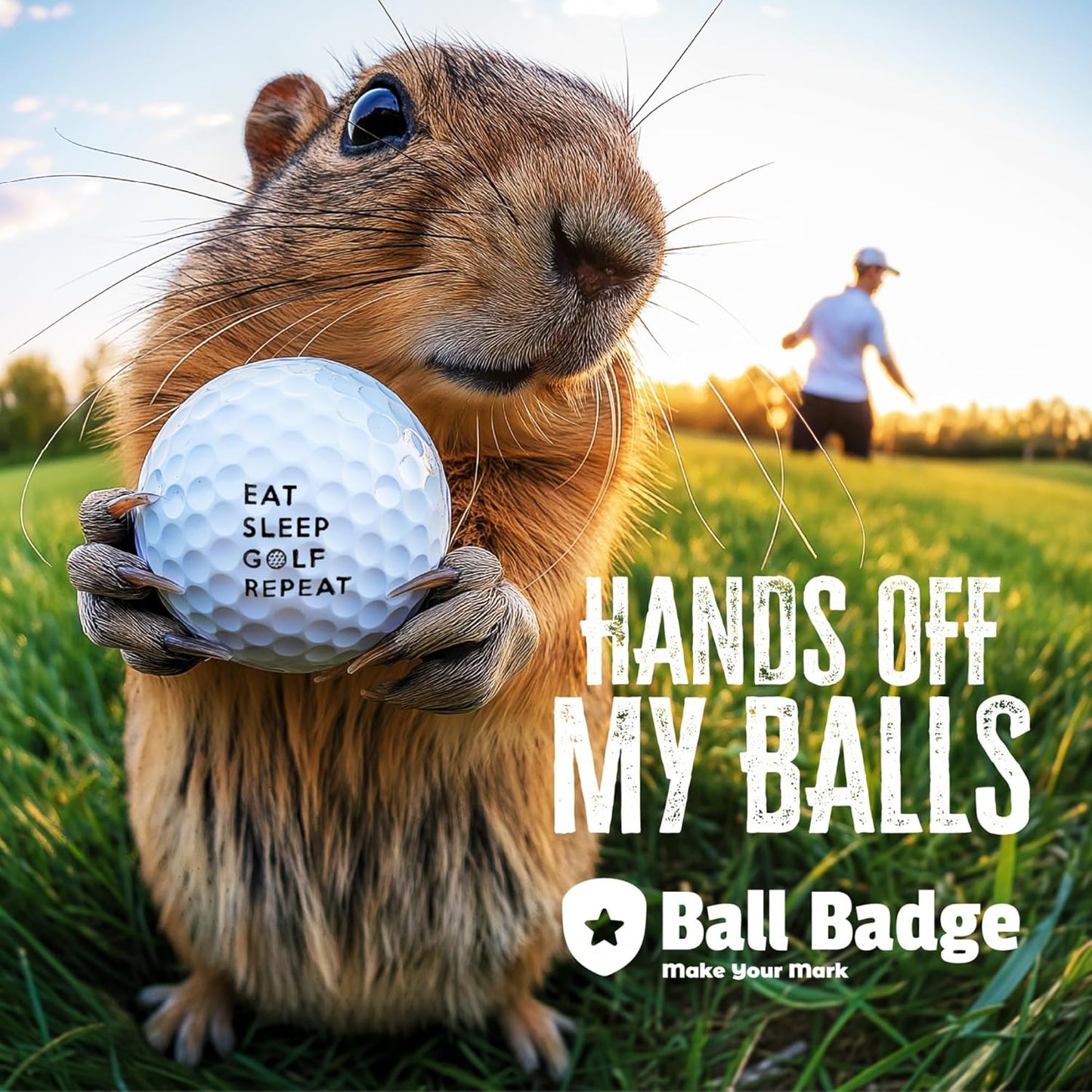 Ball Badge - Golf Ball Stamp (The Golf Series), Golf Ball Marker, Reusable Golf Ball Marking Tool to Identify Golf Balls