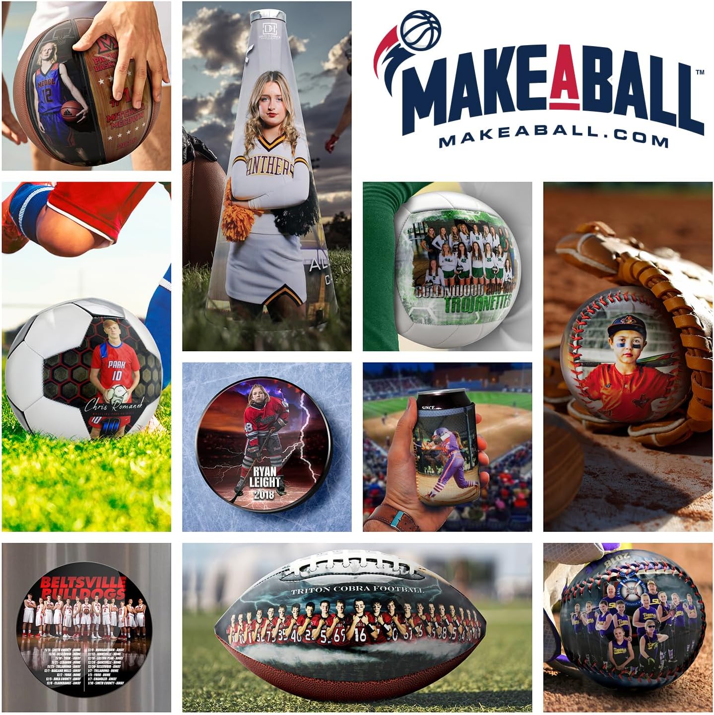 Golf Ball Display Stand | Holds 3 Balls | Solid Wood | 3 Tees Included