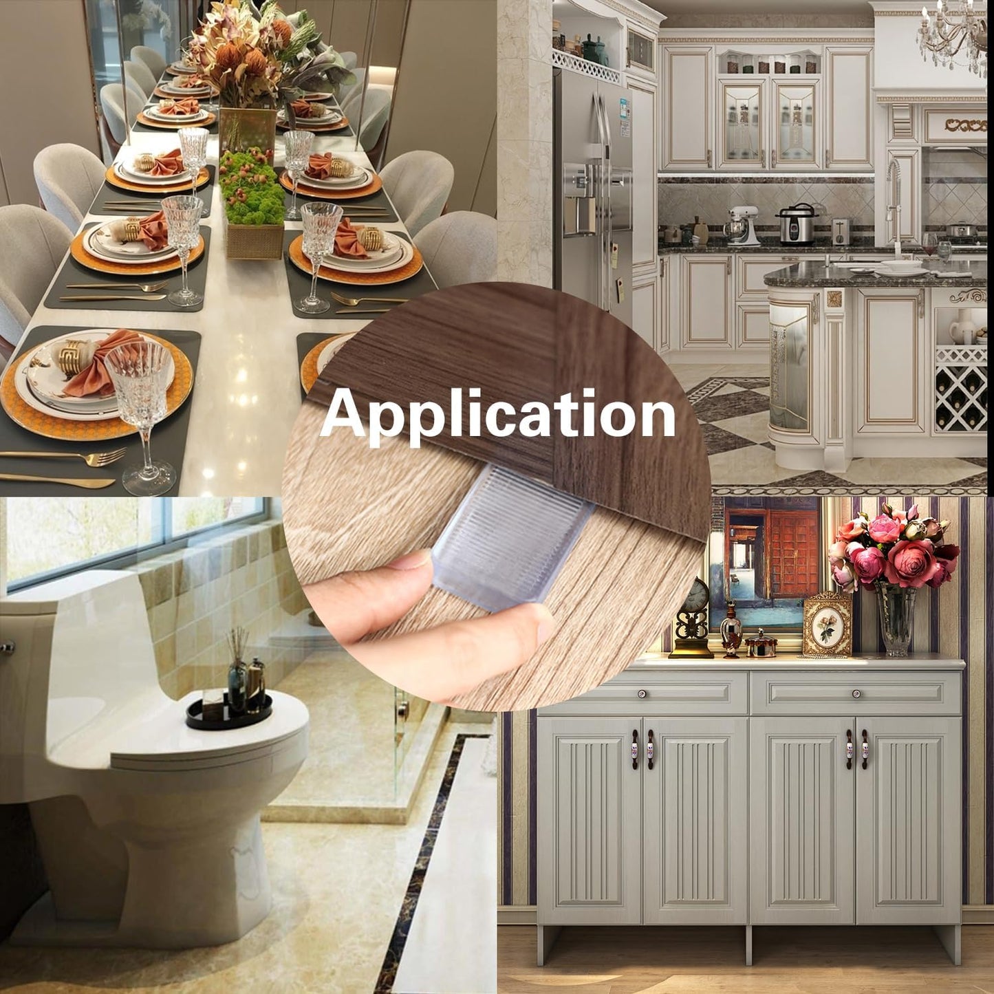 8 Pcs Plastic Clear Table Shims, Level Wedge for Home Furniture, Have Extreme Weight Capacity, Weather Resistant, Levelers for Wobbly Uneven Floors Fixing Toilet Leveling (Transparent)