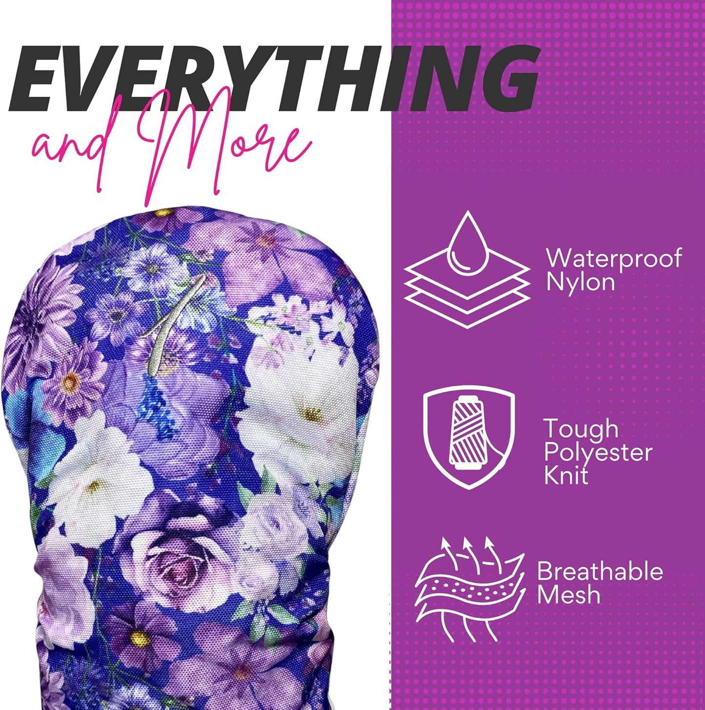 Taboo Fashions Resort Collection Golf Club Covers for Women - Numbered Golf Headcovers Set for Driver, Fairway and Hybrid Clubs - Weather Resistant, Pack of 4