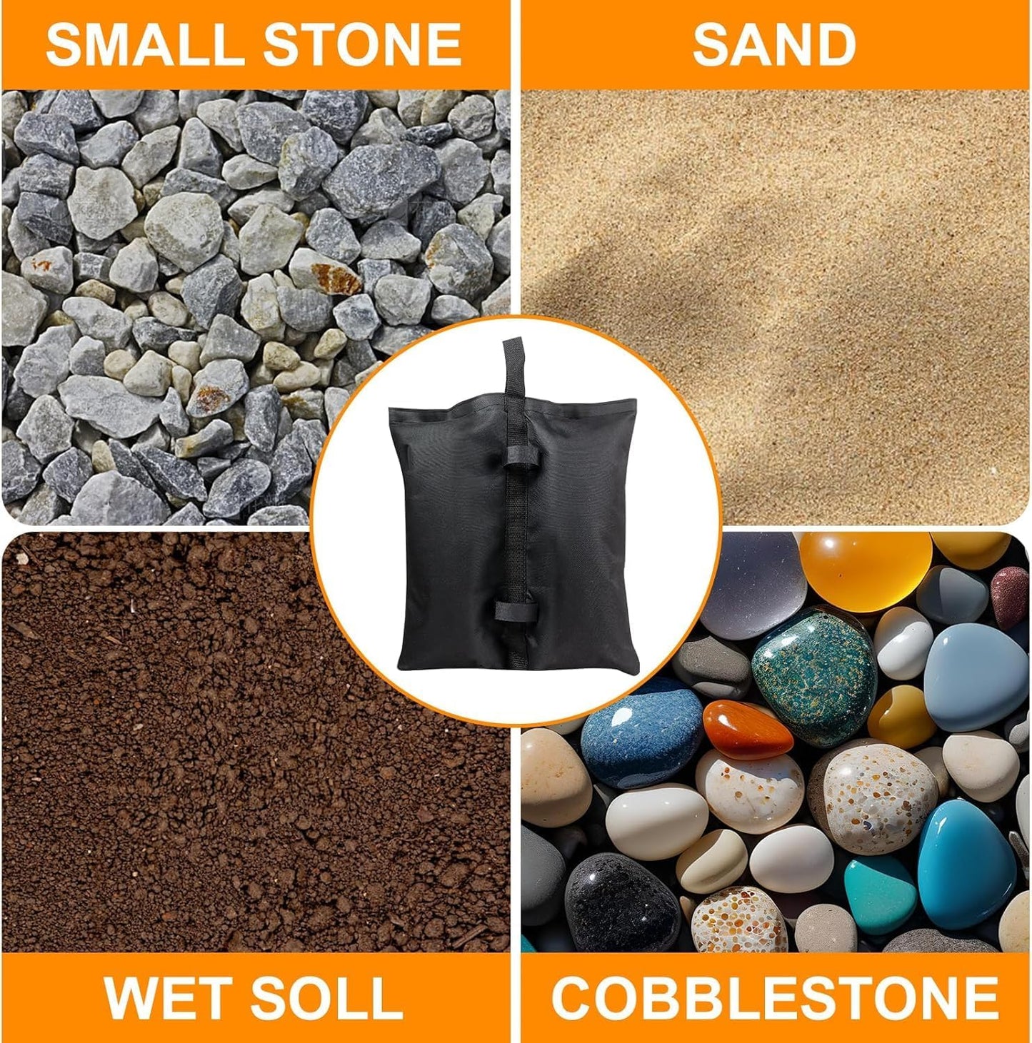 160LBS Canopy Tent Weights Set of 4 Empty Sand Bags for Canopy Tent Legs, Weights Sand Bags for Umbrellafor Outdoor Gazebos, Weights for Canopy Tent Legs,Umbrellas, Sunshades & Patio Furniture