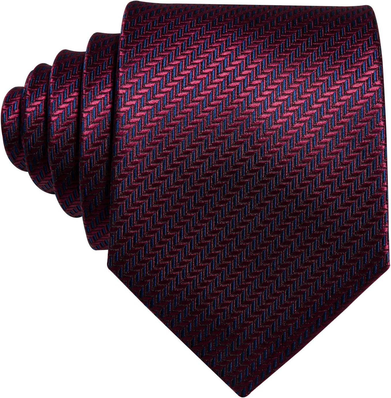 Barry.Wang Designer Classic Ties for Men Set Formal Pocket Square Cufflink Check Plaid