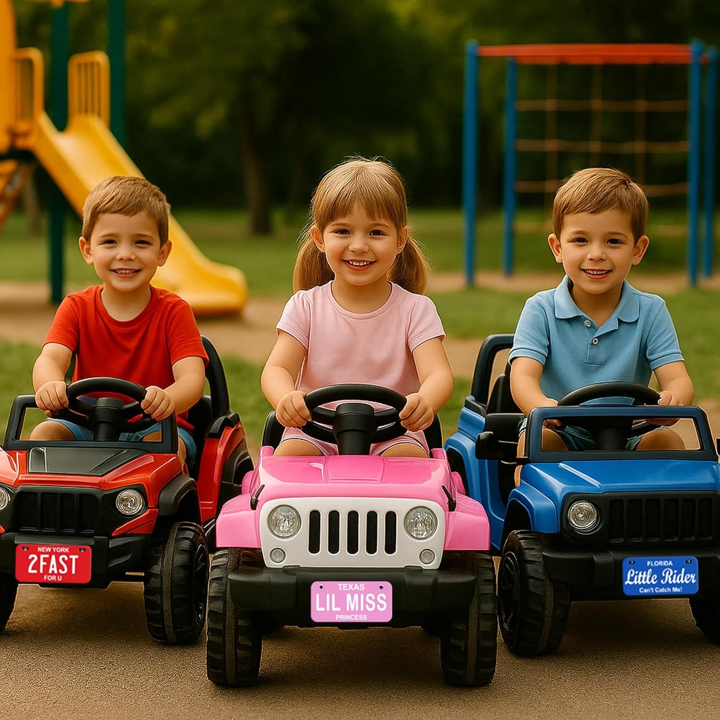 Personalized Mini Plate – 6x3 Custom Tag – Thick .040 Aluminum – Add Name, Text & Corners – Bike, Kids ride-on vehicle, Golf Cart, Kids bicycle Decor – 20+ Colors – Fun Novelty Sign