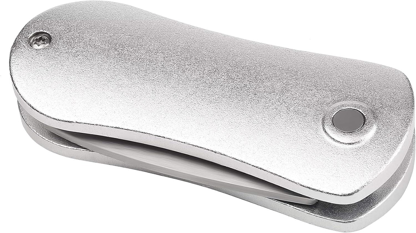 Mile High Life Golf Divot Repair Tool, All Metal Foldable Divot Tool with Pop-up Button & Magnetic Ball Marker