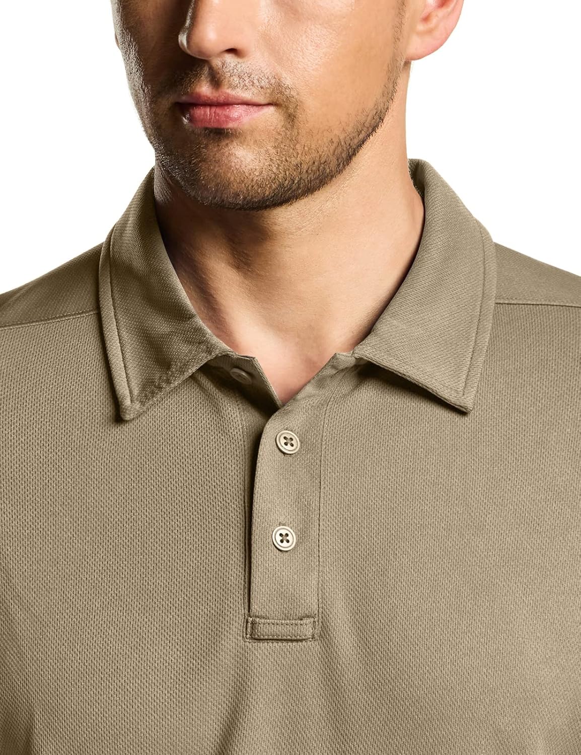 CQR Men's Polo Shirt, Long Sleeve Tactical Shirts, Outdoor UPF 50+ Pique Shirt, Dry Fit Lightweight Golf Shirts