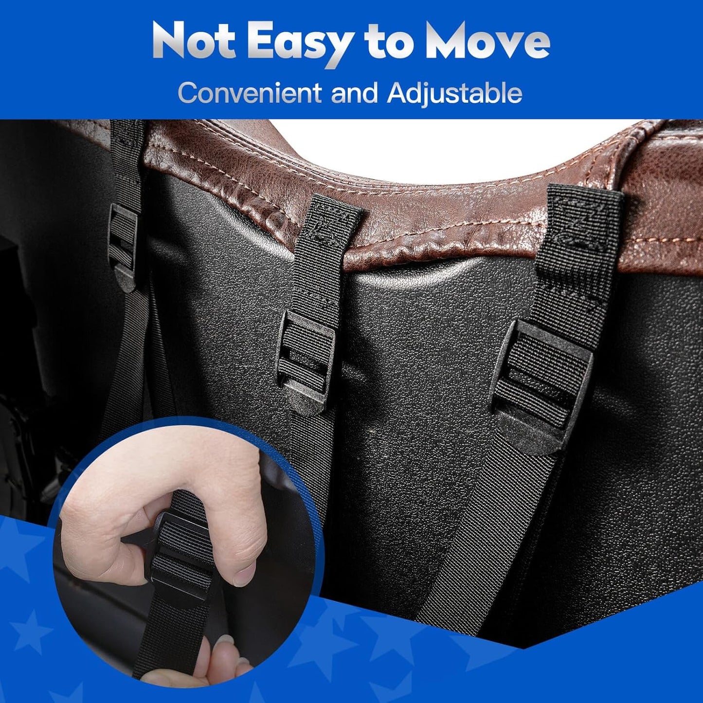 NOKINS Golf Cart Vinyl Diamond Seat Covers kit, Fit Club Car Precedent/Tempo/Onward Premium Front Seat Cushion, Soft/Scratch-Resistant/No Stapler Needed