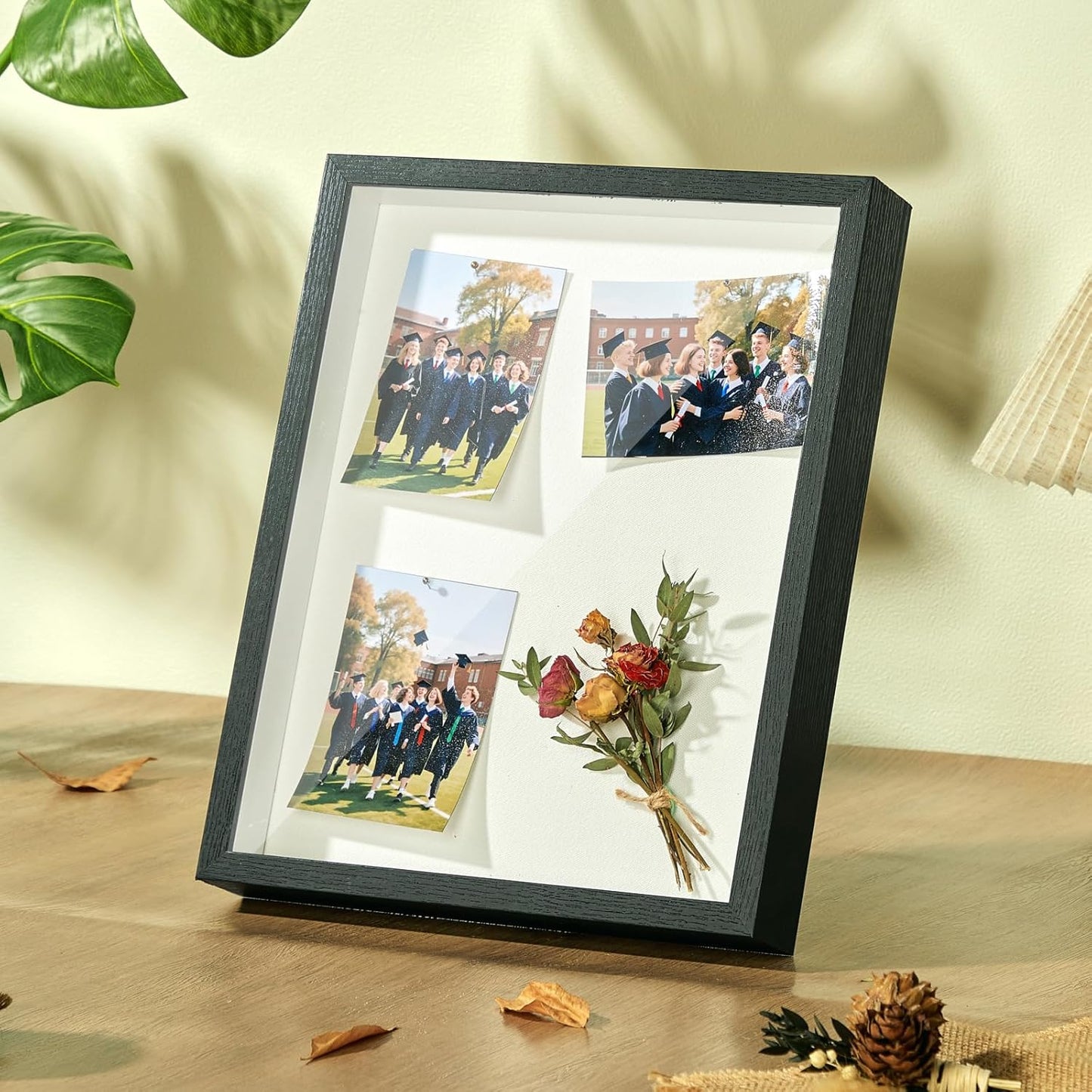 11x14 Shadow Box Display Case Picture Frame with Soft Linen Back, Large Deep Black Shadow Box 11x14 for Flowers Medal Display Case Jersey pet Graduation Memorabilia Baby Ltems Crafts Photos