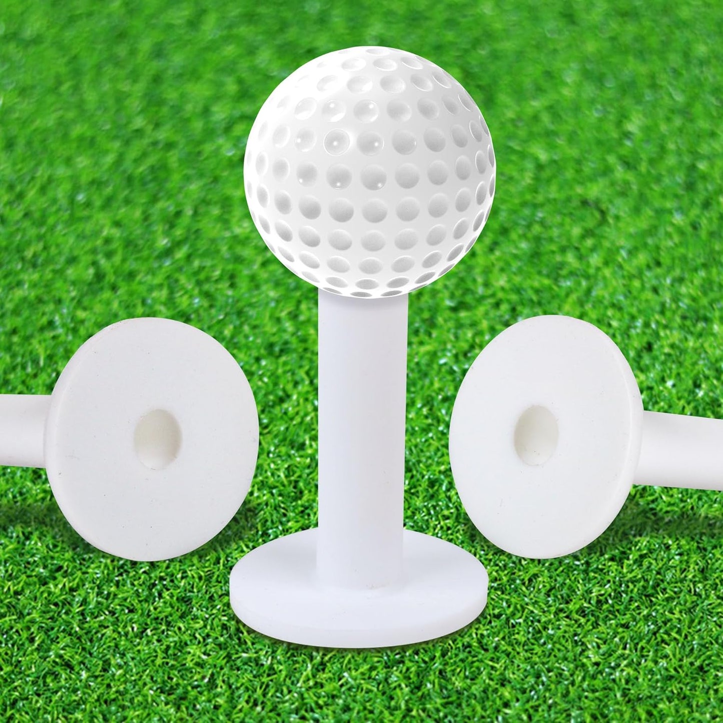 Premium Rubber Golf Tees for Mats Golf Tee Holder for Driving Range Simulator Hitting Mats and Outdoor Training 6 Sizes Rubber Tees & 6pcs 3-1/4 Tees (12 Pcs)