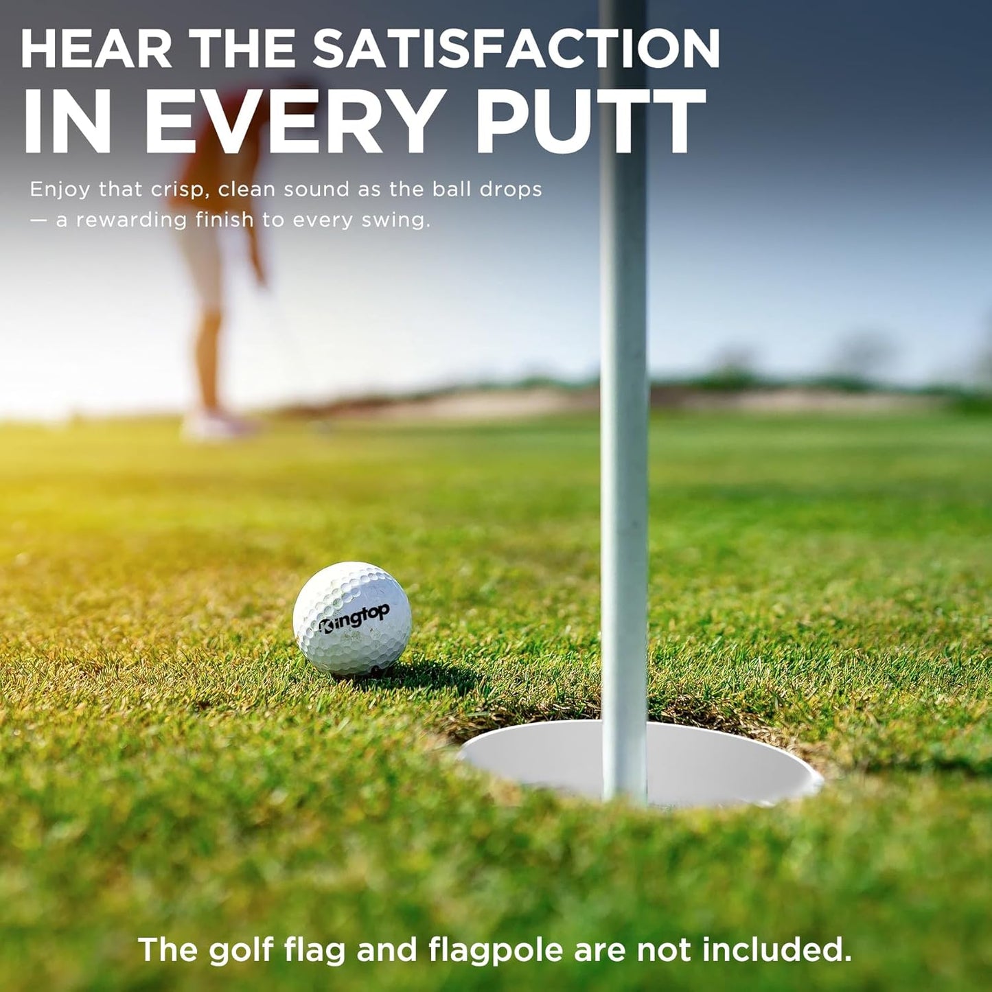 KINGTOP Golf Hole Cup – Fit PGA/USGA Regulations, Golf Accessories for Backyard Practice Putting Green, 4 Inches and 6 Inches Available