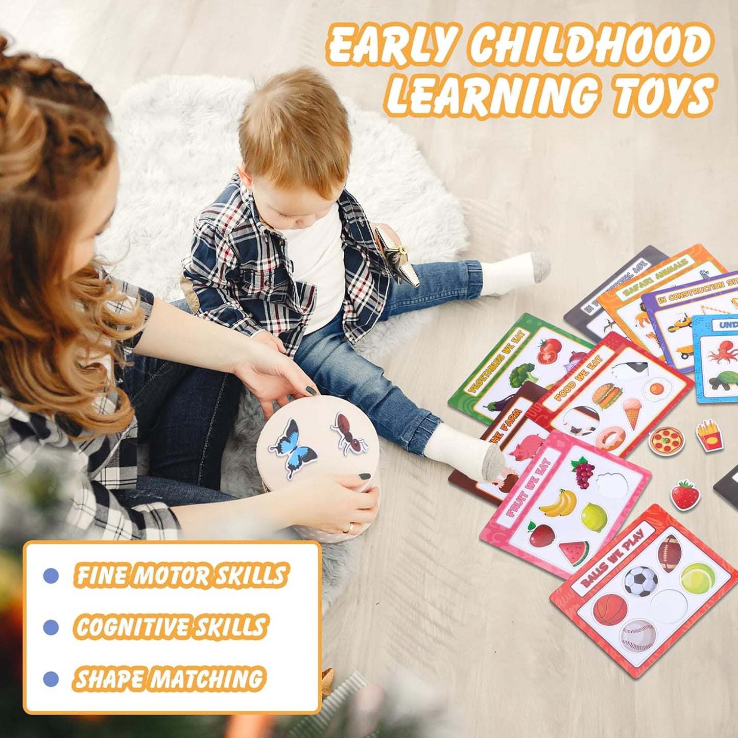 Magnetic Sorting Toys,10Pcs Refrigerator Magnets for Kids, Animals Food Car Magnetic Category Recognition for Kids Learning Fine Motor Skills Boys Girls