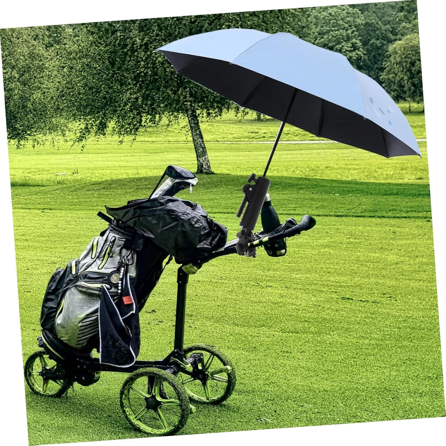 Golf Cart Umbrella Holder Adjustable Clamp Stand for Multi-Purpose Use Versatile Design for Golfing Secure Stability for Windy Conditions