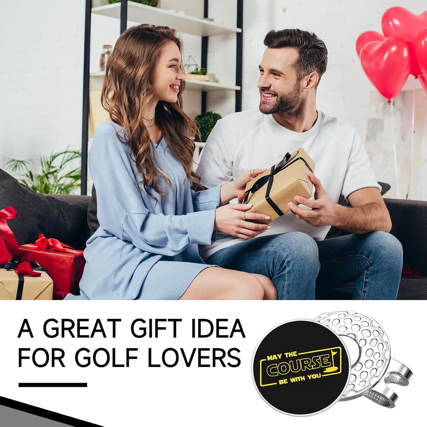 Funny Ball Marker Hat Clip, Magnetic Enamel Golf Ball Markers for Putting Green, Golf Ball Marker with Magnetic Hat Clip, Unique Gift for Golf Lovers