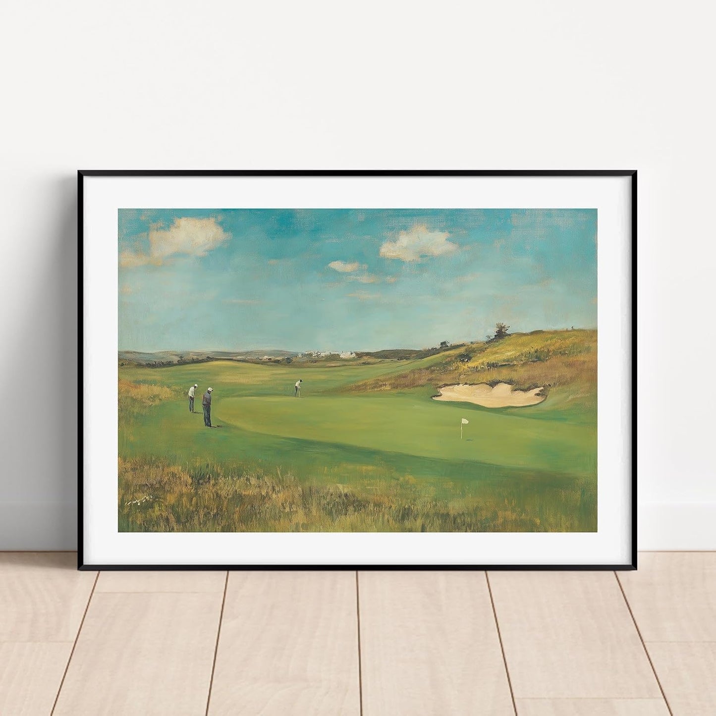 Vintage Golf Course Premium Giclee Fine Art Prints - Antique Style Golf Course Painting Posters, Golf Wall Art, Aesthetic Golfing Poster for Home Office Decor, Ready to Frame