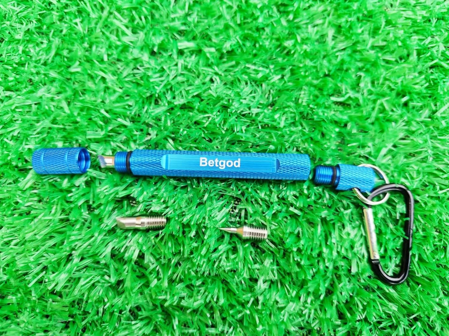 3-in-1 Golf Club Groove Sharpener - Re-Grooving Tool for U & V-Grooves - Generates Optimal Backspin (Blue)