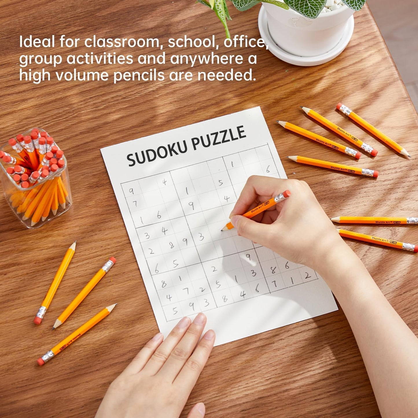 Shuttle Art 200 Pack Golf Pencils With Erasers, #2 HB Pencils Bulk, 3.5” Mini Pencil, Pre-Sharpened Small Pencil for Kids Teachers Classroom Games, Back to School Supplies