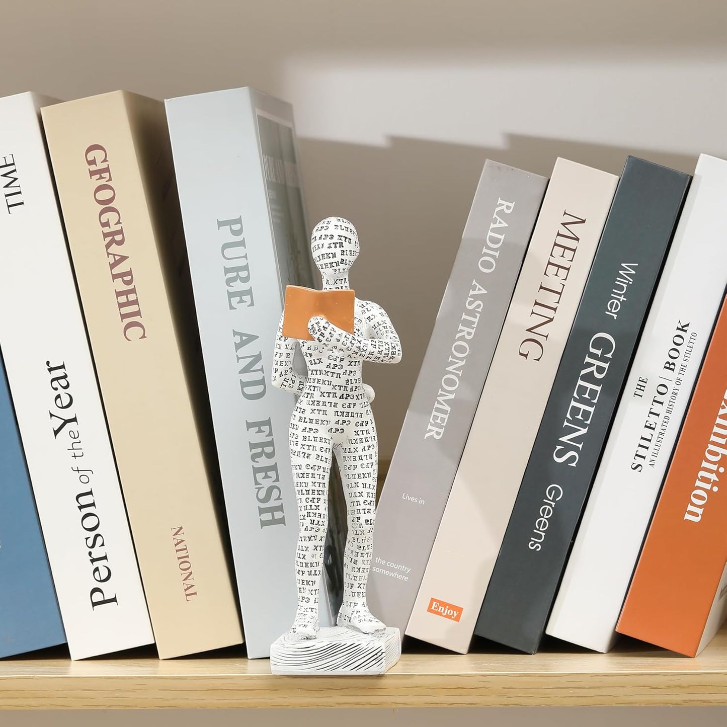 GRAPMKTG Home Decor Pulp Reading Women Thinker Statue Aesthetic Sculpture Room Decor Modern Abstract Decoration on Shelf Table Desk for Living Room Office Bedroom J