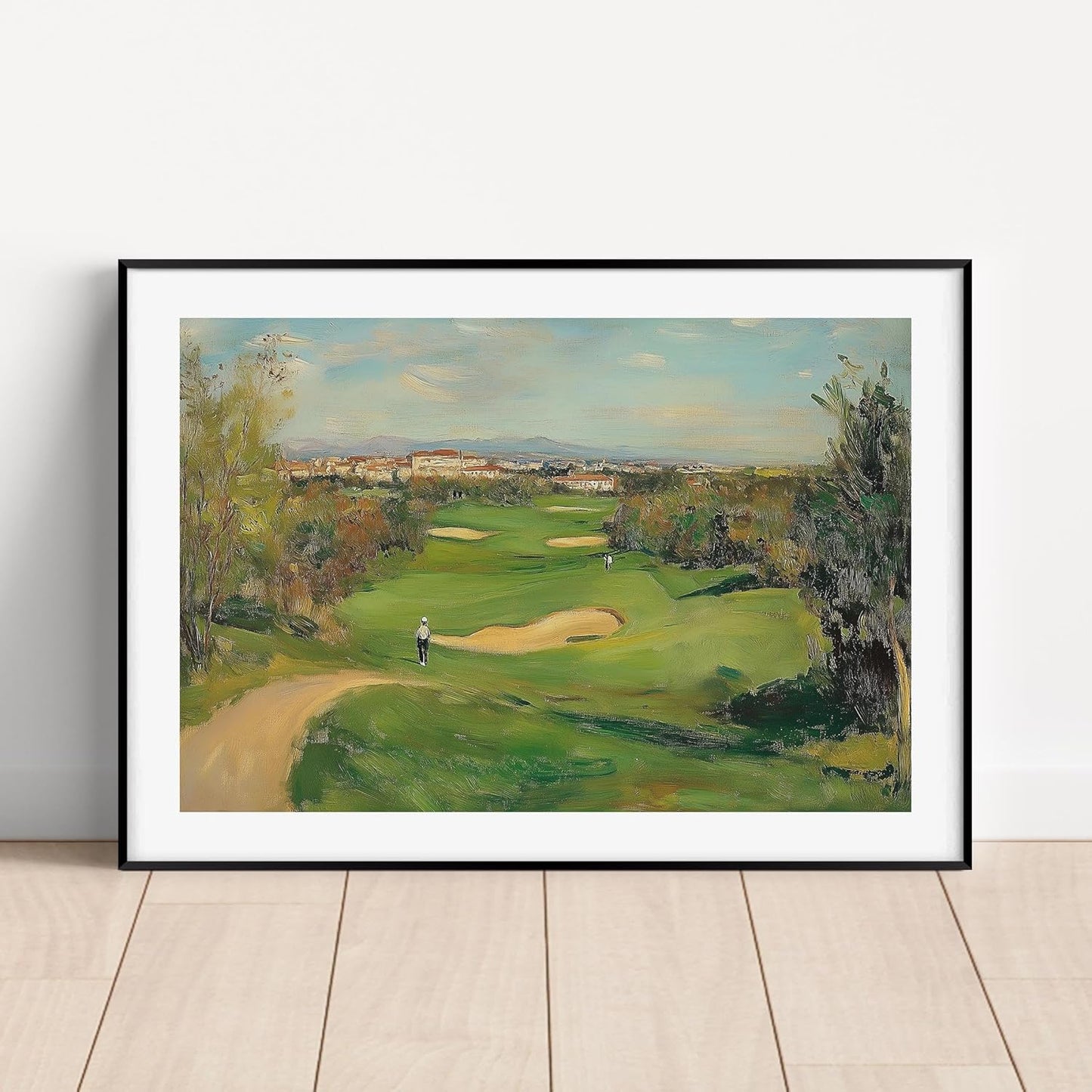 Vintage Golf Course Premium Giclee Fine Art Prints - Antique Style Golf Course Painting Posters, Golf Wall Art, Aesthetic Golfing Poster for Home Office Decor, Ready to Frame