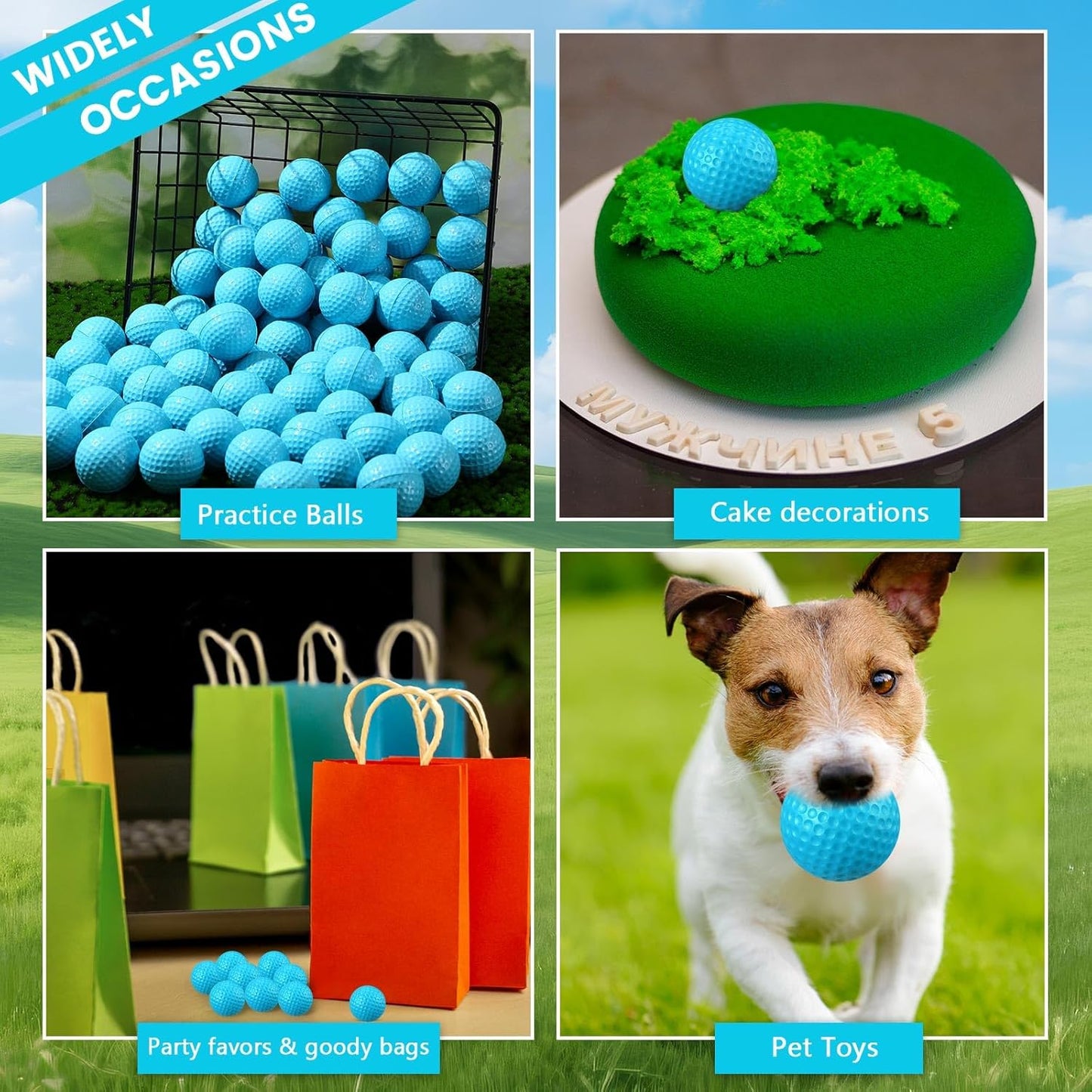 Junkin 80 Pcs Foam Golf Balls Rubber Practice Balls Realistic Feel and Flight Sport Training for Indoor or Outdoor Backyard Golf Training