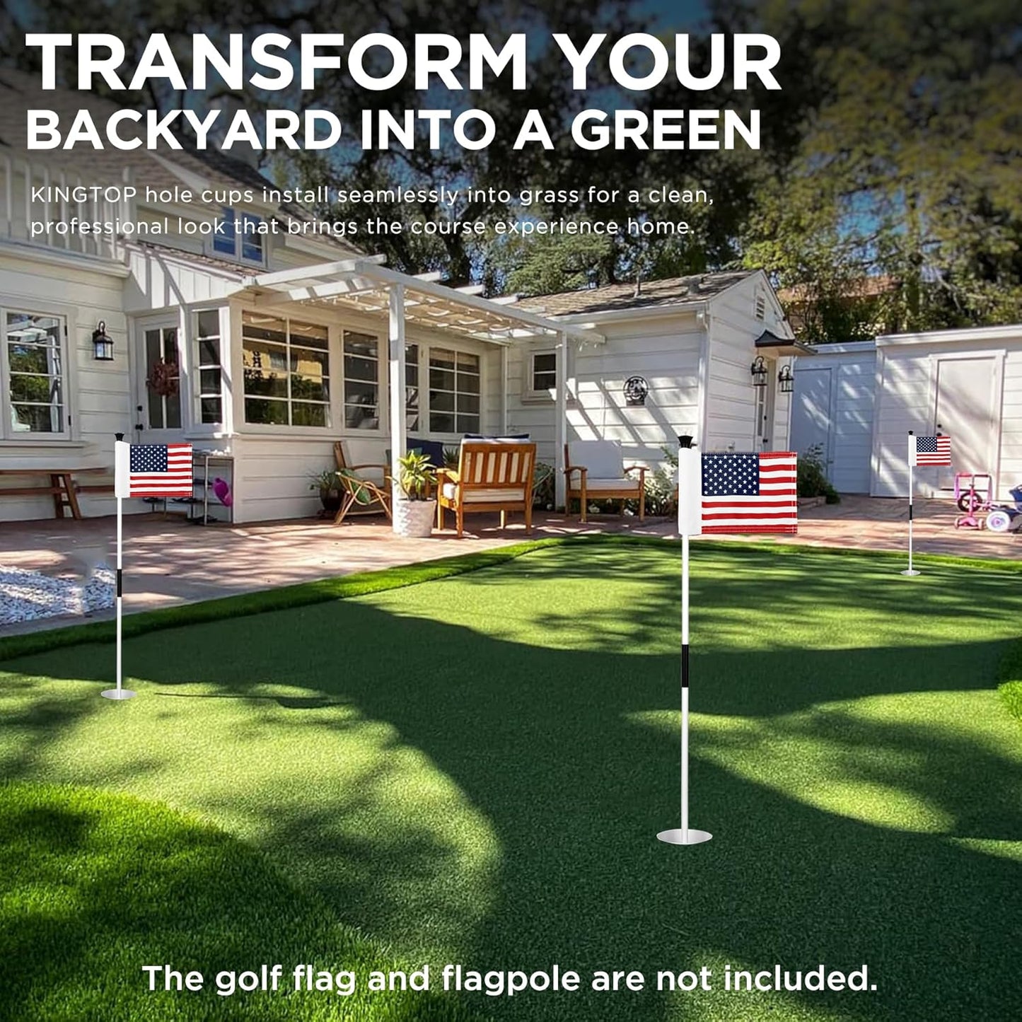 KINGTOP Golf Hole Cup – Fit PGA/USGA Regulations, Golf Accessories for Backyard Practice Putting Green, 4 Inches and 6 Inches Available