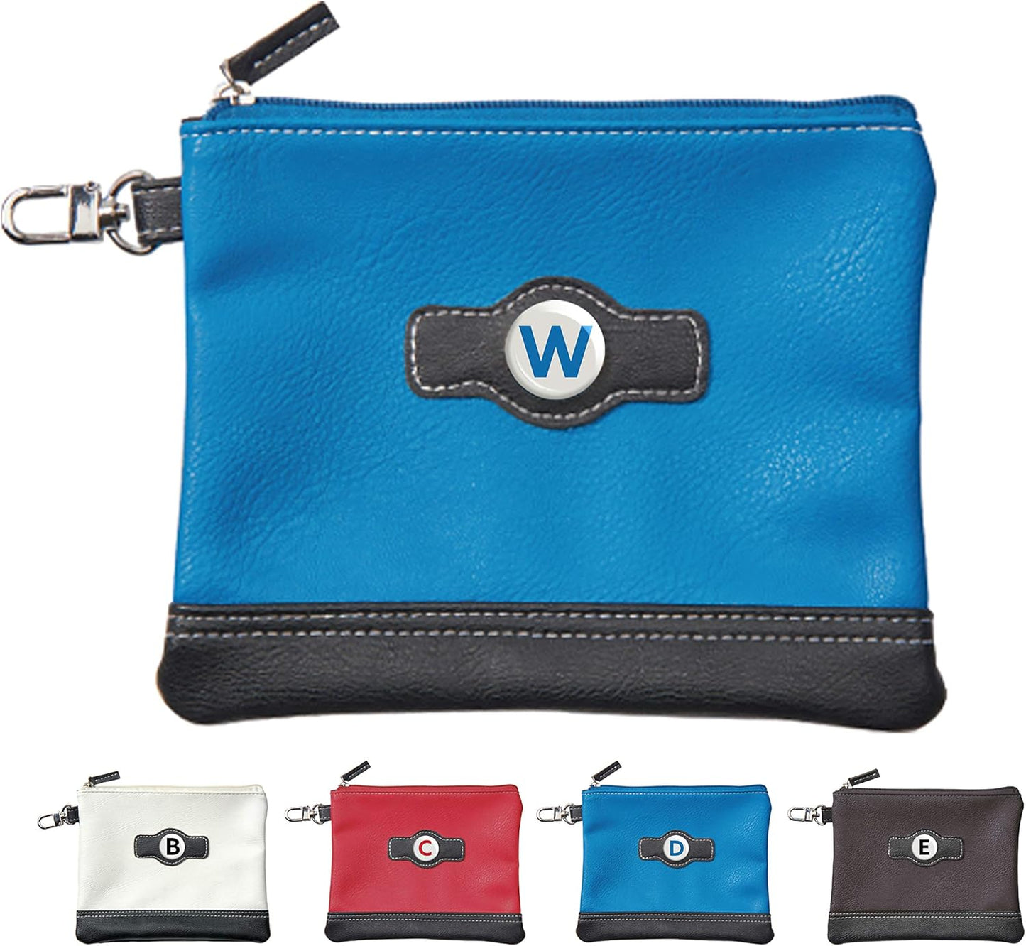 Golf Pouch | Personalized Initial Monogram Letters (A-Z) Zipper Valuables Pouch