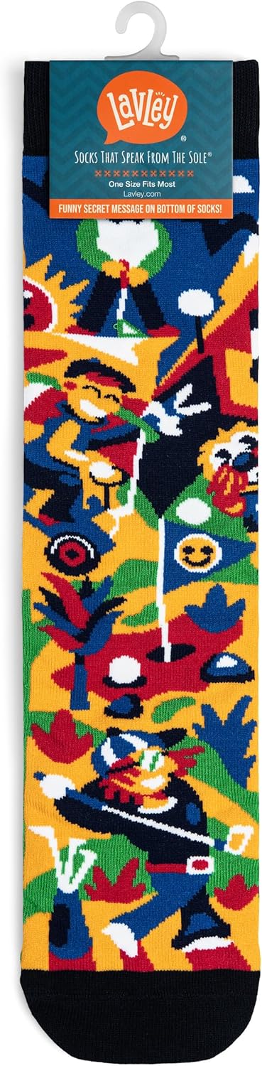 Lavley Funny Golf Socks - Fun gift for golfers - Unisex one size fits most - Great for birthdays or stocking stuffers