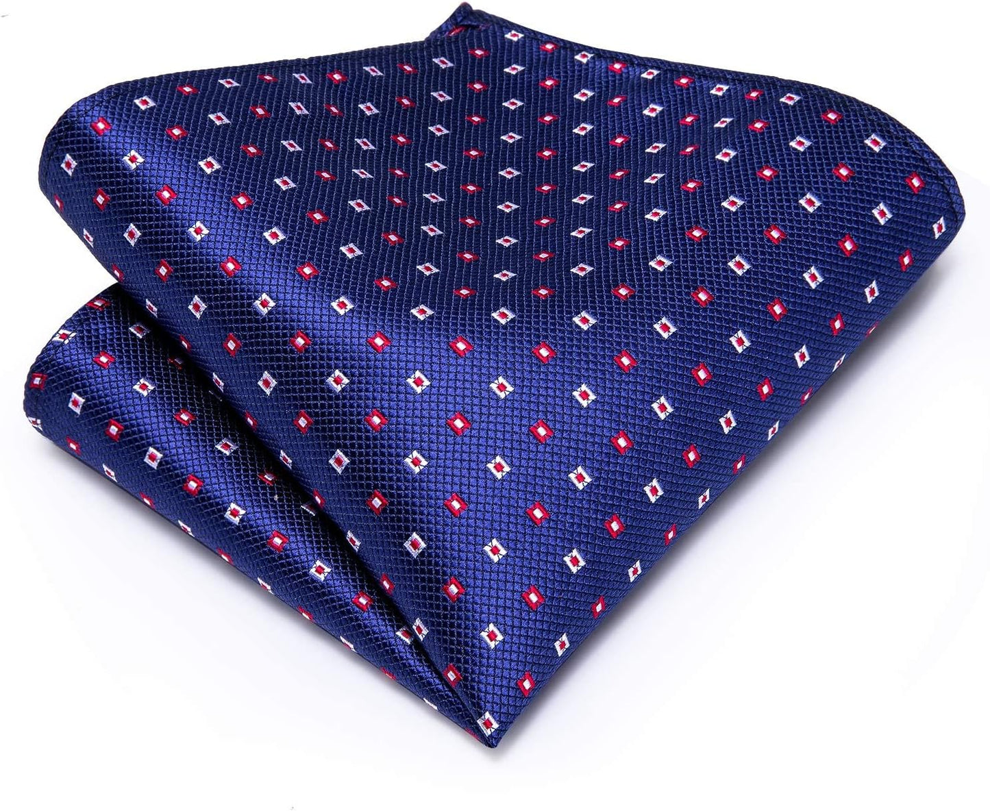 Hi-Tie Men 63inches Tie Set Extra Long Necktie Paisley Tie Pocket Suqare Cufflinks Big and Tall Men Tie