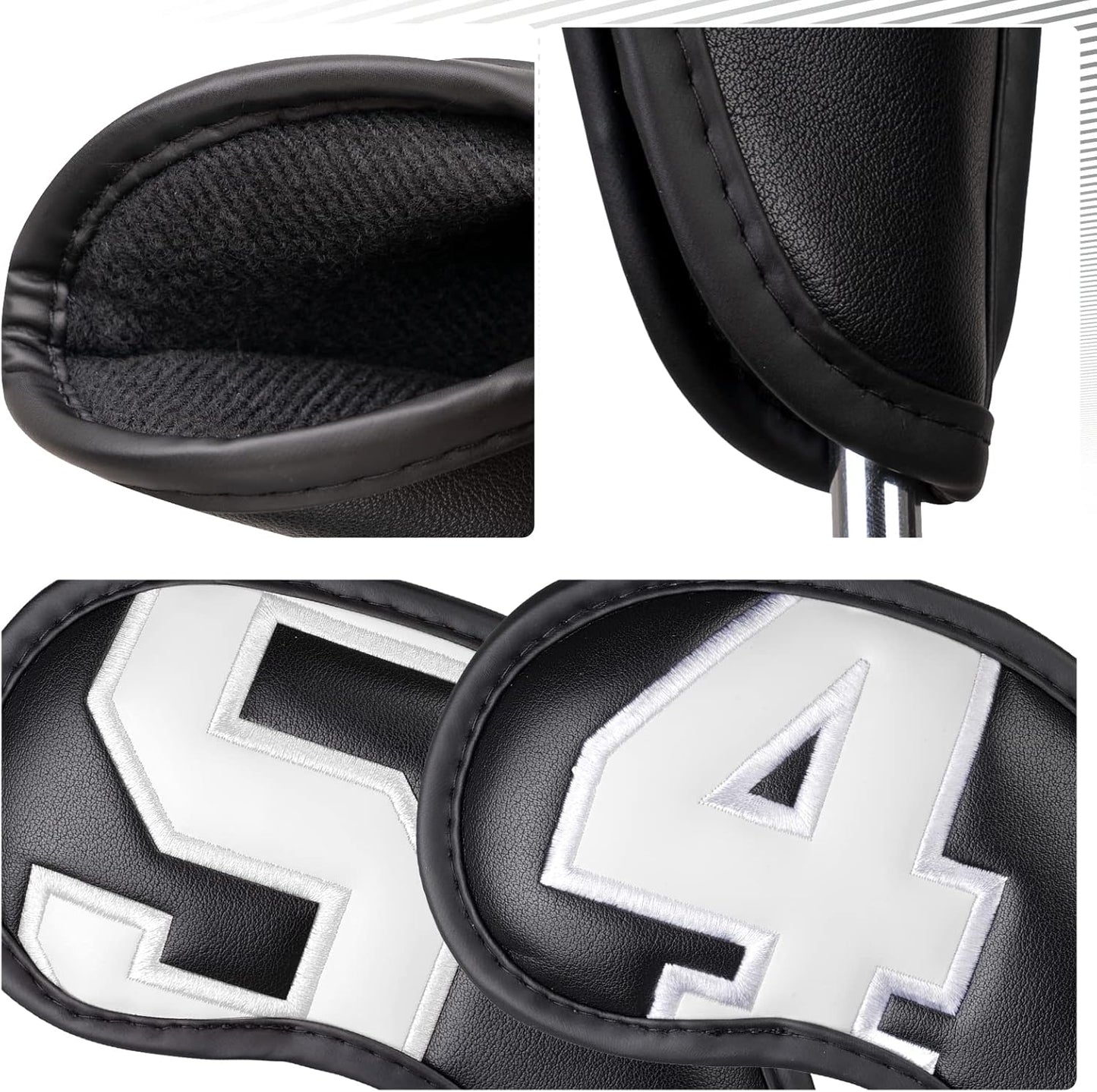 Craftsman Golf Magnetic Iron Headcovers Protective Cover with Large No. Available for Customize Name